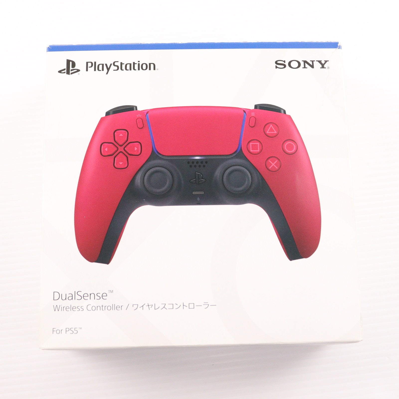 【中古即納】[ACC][PS5] DualSense(デュアルセンス) ワイヤレスコントローラー コズミックレッド SIE(CFI-ZCT1J02)(20210610)