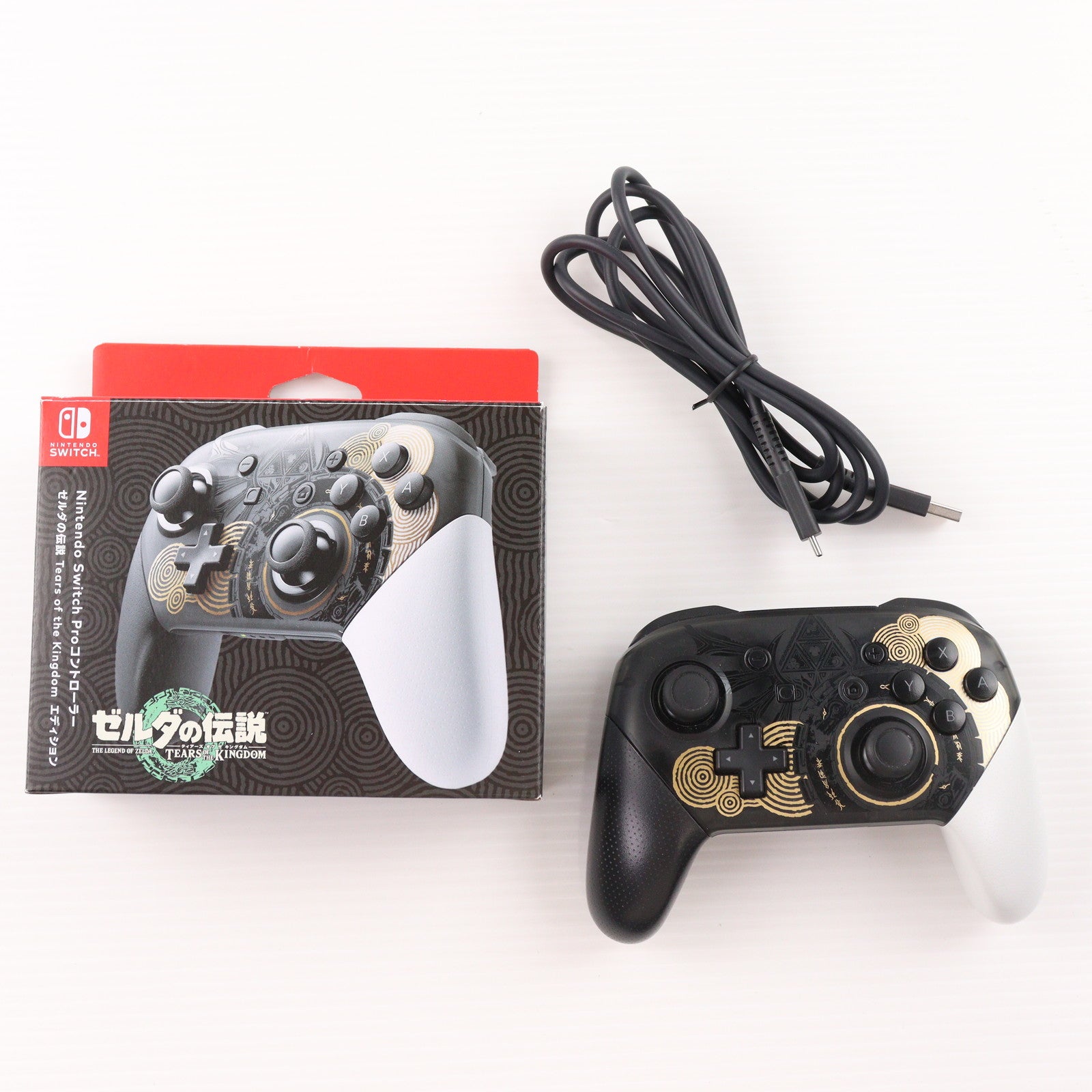 【中古即納】[ACC][Switch] Nintendo Switch Proコントローラー(ニンテンドースイッチ プロコントローラー) ゼルダの伝説 ティアーズ オブ ザ キングダムエディション 任天堂(HAC-A-FSSKU)(20230512)