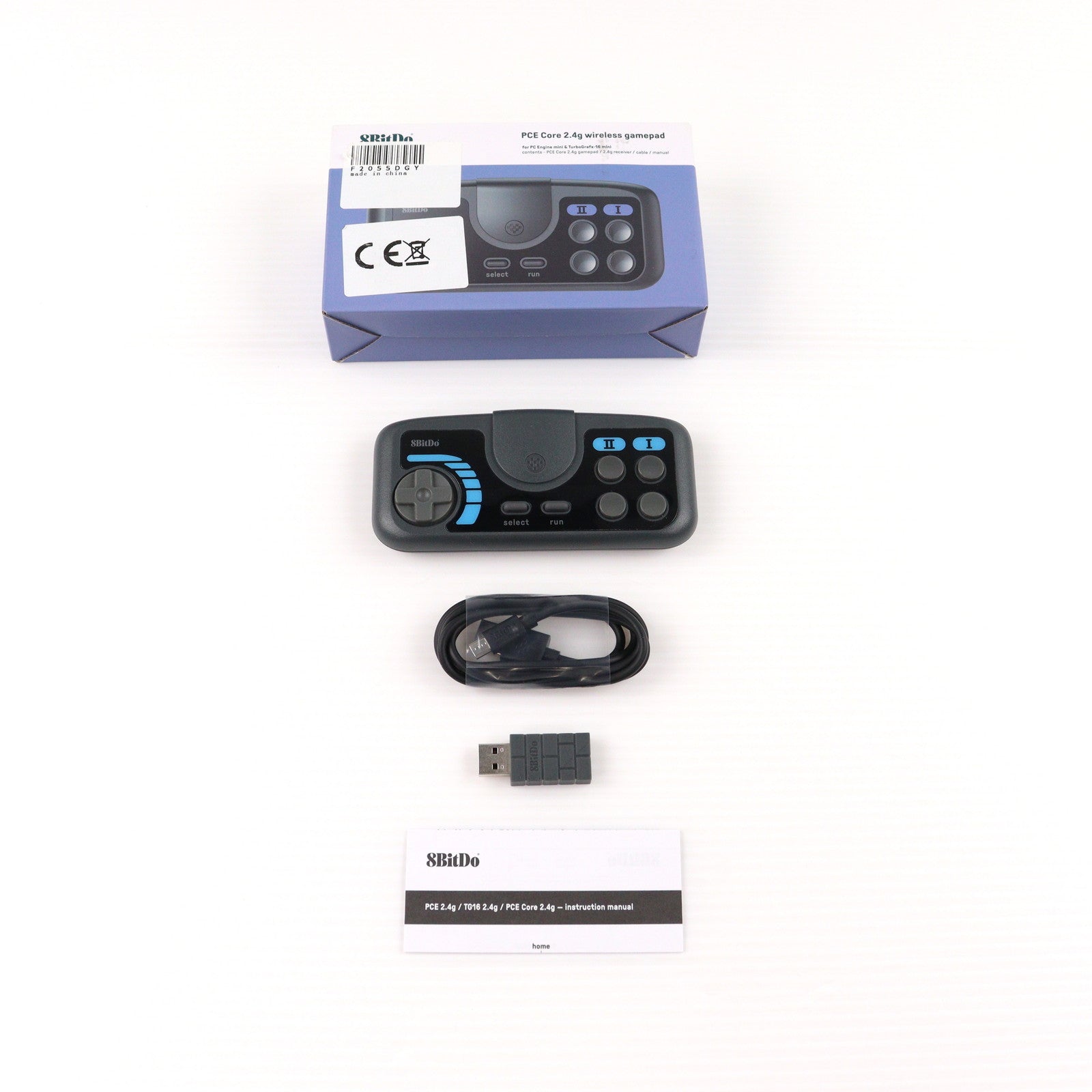 【中古即納】[ACC][PCE] 8BitDo PCE 2.4G Wireless Gamepad(ワイヤレスゲームパッド) PCE Core Edition 8Bitdo(81FC)(20201231)
