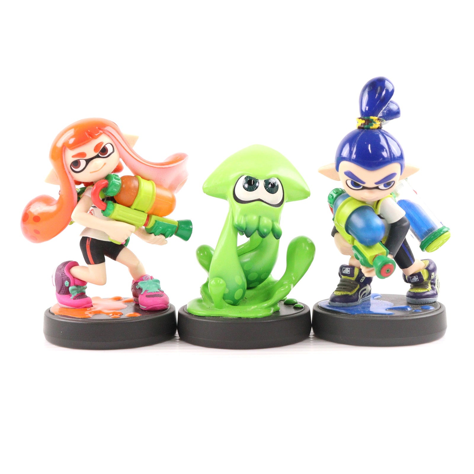 【中古即納】[ACC][Switch] Splatoon 3-pack amiibo(アミーボ トリプルセット[ガール/イカ/ボーイ](スプラトゥーンシリーズ)(北米版) 任天堂(NVL-E-AE3A-USZ)(20150528)