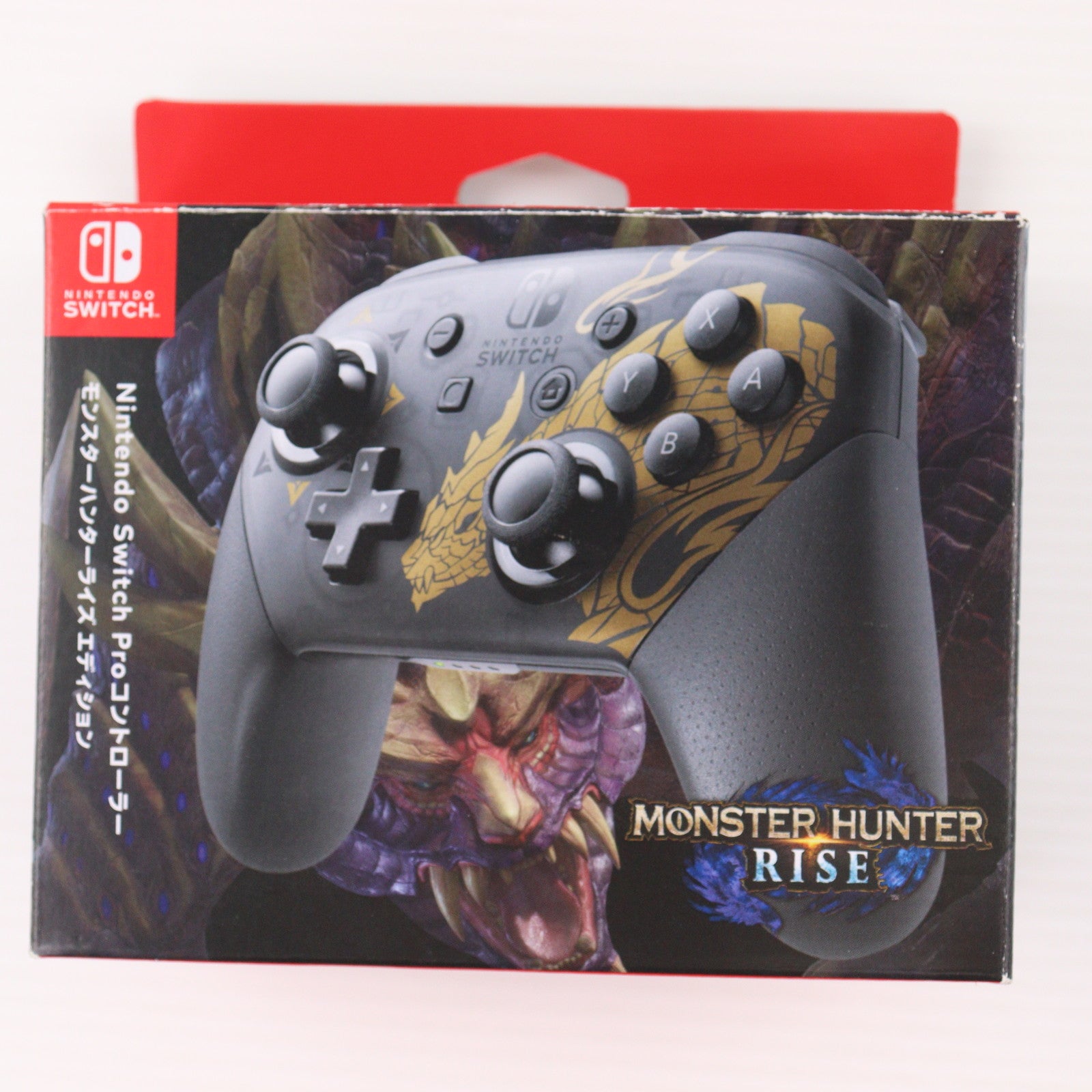 【中古即納】[ACC][Switch] Nintendo Switch Proコントローラー(ニンテンドースイッチ プロコントローラー) モンスターハンターライズエディション 任天堂(HAC-A-FSSKN)(20210326)