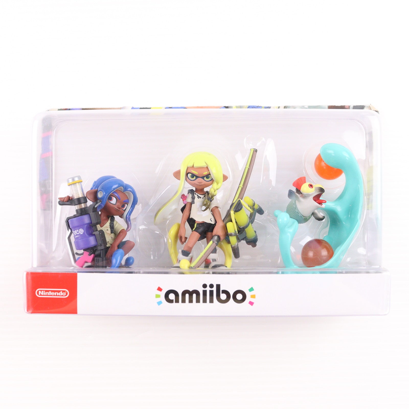 【中古即納】[ACC][Switch] amiibo(アミーボ) トリプルセット[インクリング【イエロー】/オクトリング【ブルー】/コジャケ](スプラトゥーンシリーズ) 任天堂(NVL-E-AE3F)(20221111)