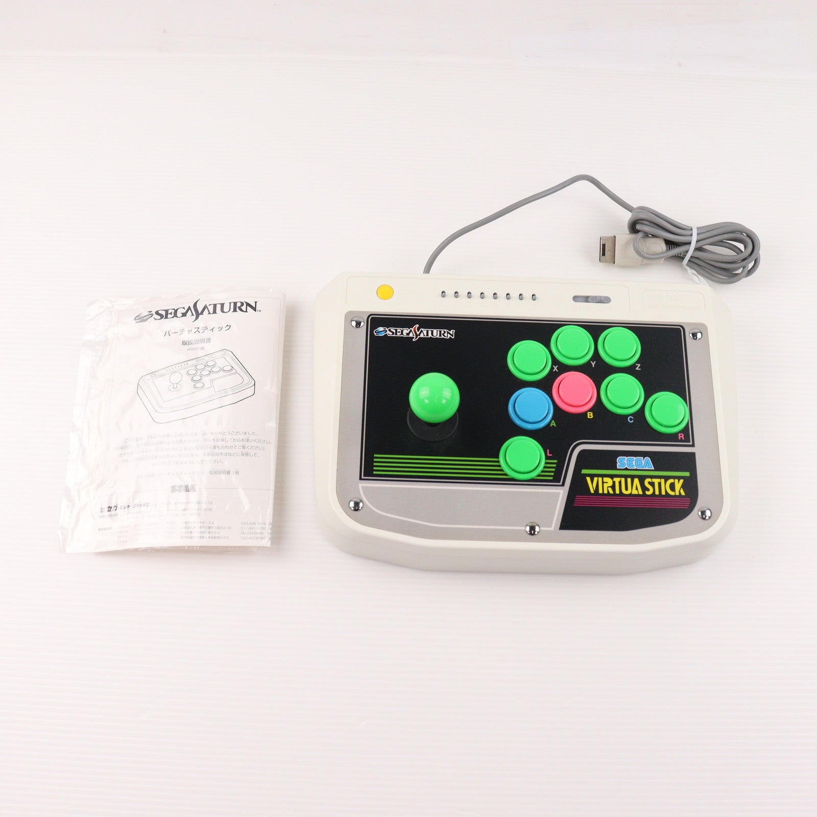 【中古即納】[ACC][SS] セガサターン バーチャスティック ホワイト セガ(HSS-0136)(19960726)