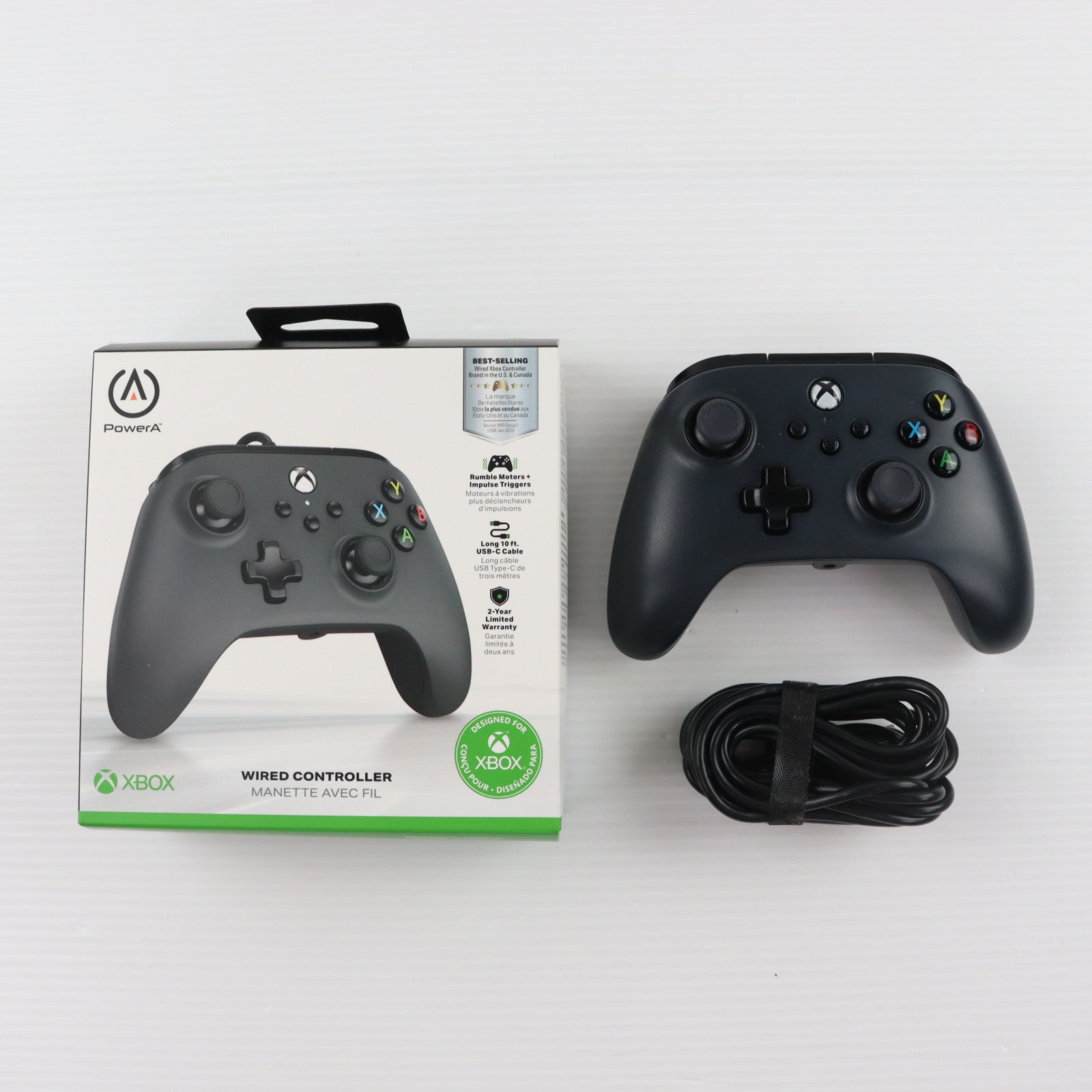 【中古即納】[ACC][XboxX/S] PowerA Wired Controller(有線コントローラー) for Xbox Series X/S(ブラック) マイクロソフトライセンス商品 PowerA(パワーエー)(LOT20801D0401)(20221231)
