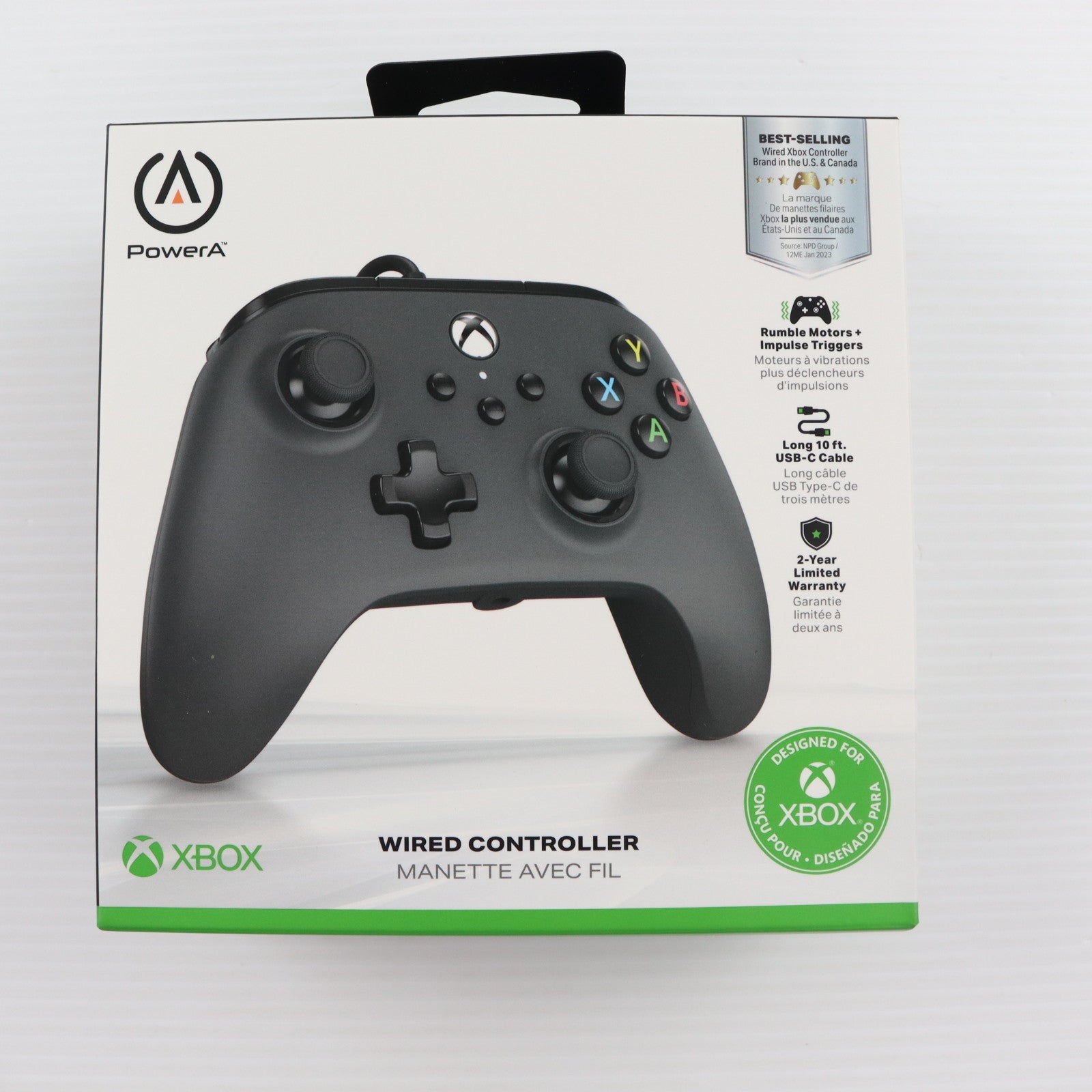 【中古即納】[ACC][XboxX/S] PowerA Wired Controller(有線コントローラー) for Xbox Series X/S(ブラック) マイクロソフトライセンス商品 PowerA(パワーエー)(LOT20801D0401)(20221231)