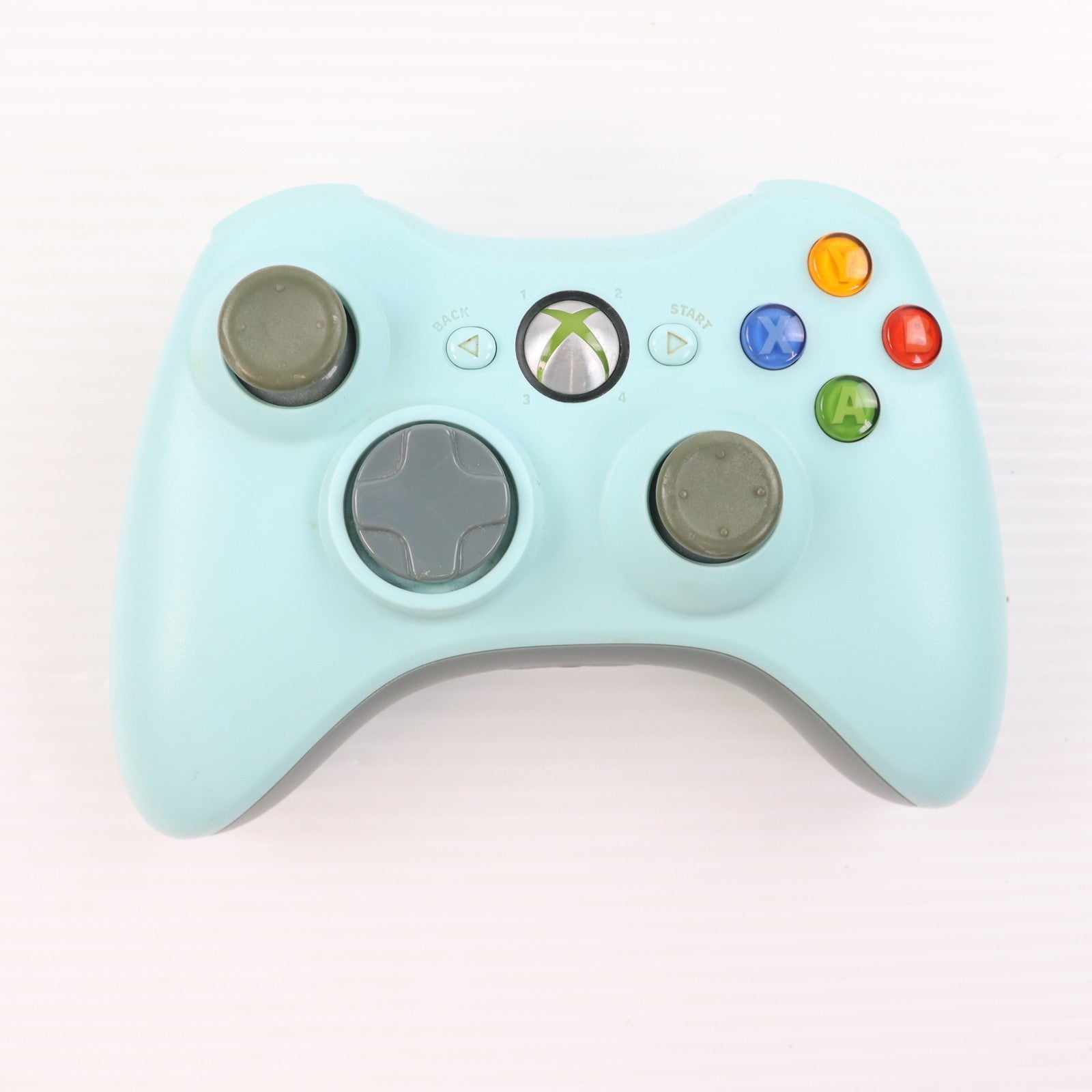 【中古即納】[ACC][Xbox360] Xbox360 ワイヤレスコントローラー ライトブルー マイクロソフト(B4F-00048)(20071101)