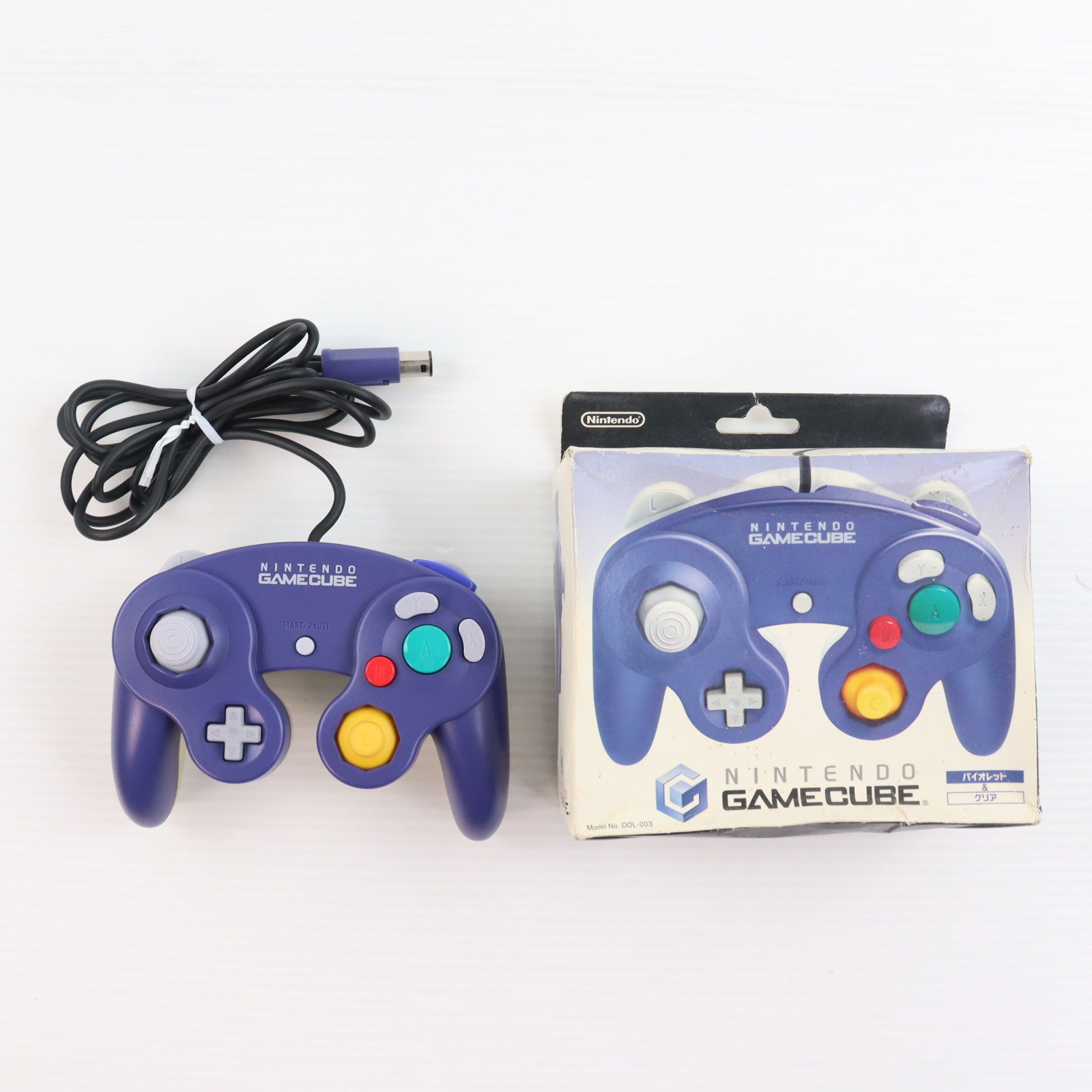 【中古即納】[ACC][GC] ニンテンドー ゲームキューブ コントローラ バイオレット&クリア 任天堂(DOL-003)(20011121)