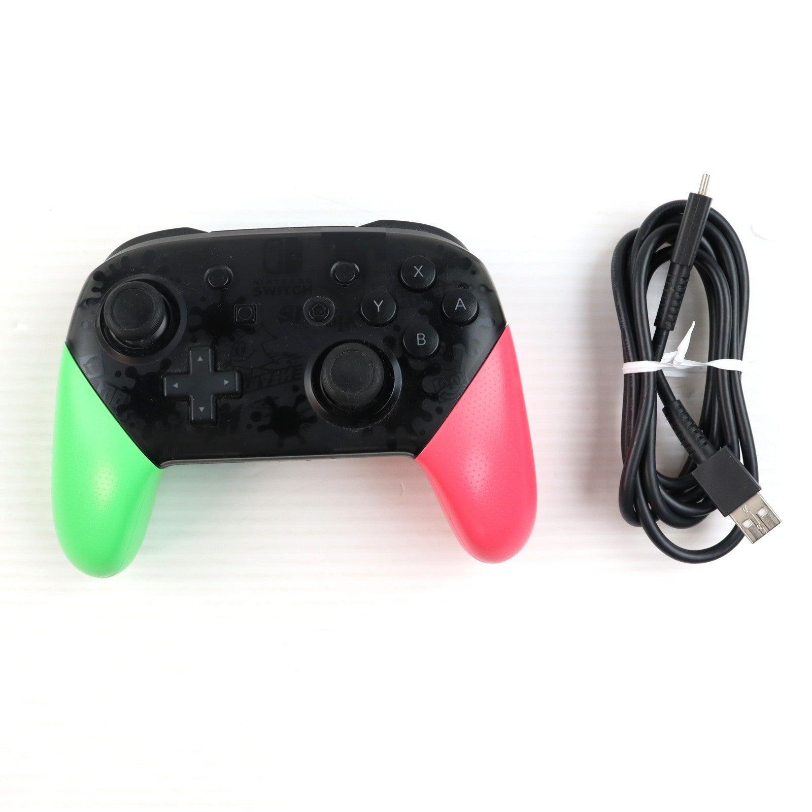 【中古即納】[ACC][Switch] Nintendo Switch Proコントローラー(ニンテンドースイッチ プロコントローラー) スプラトゥーン2エディション 任天堂(HAC-A-FSSKB)(20170721)