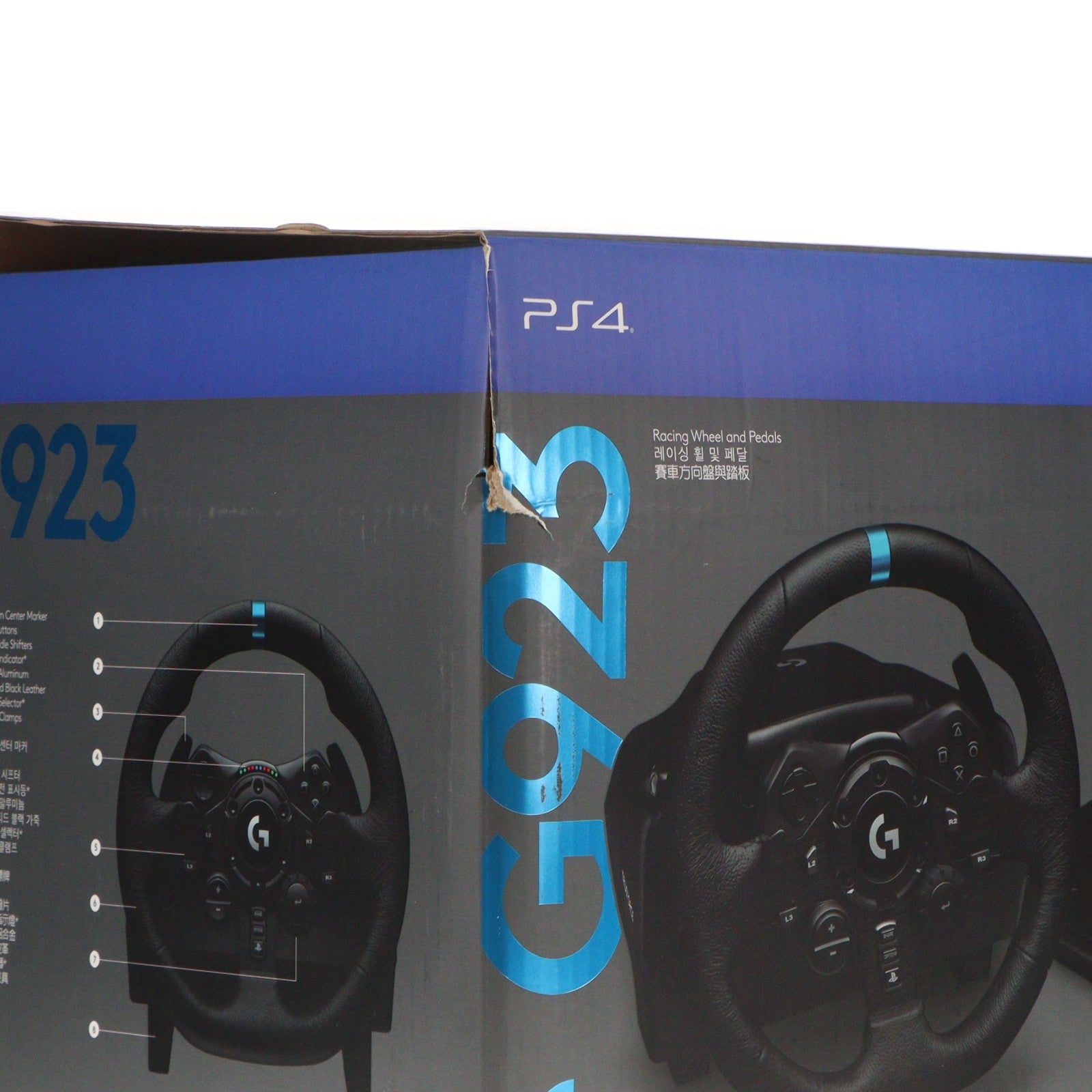 【中古即納】[ACC][PS4] G923 Racing Wheel & Pedal(G923 レーシングホイール&ペダル) Logicool(ロジクール)(G923)(20200917)