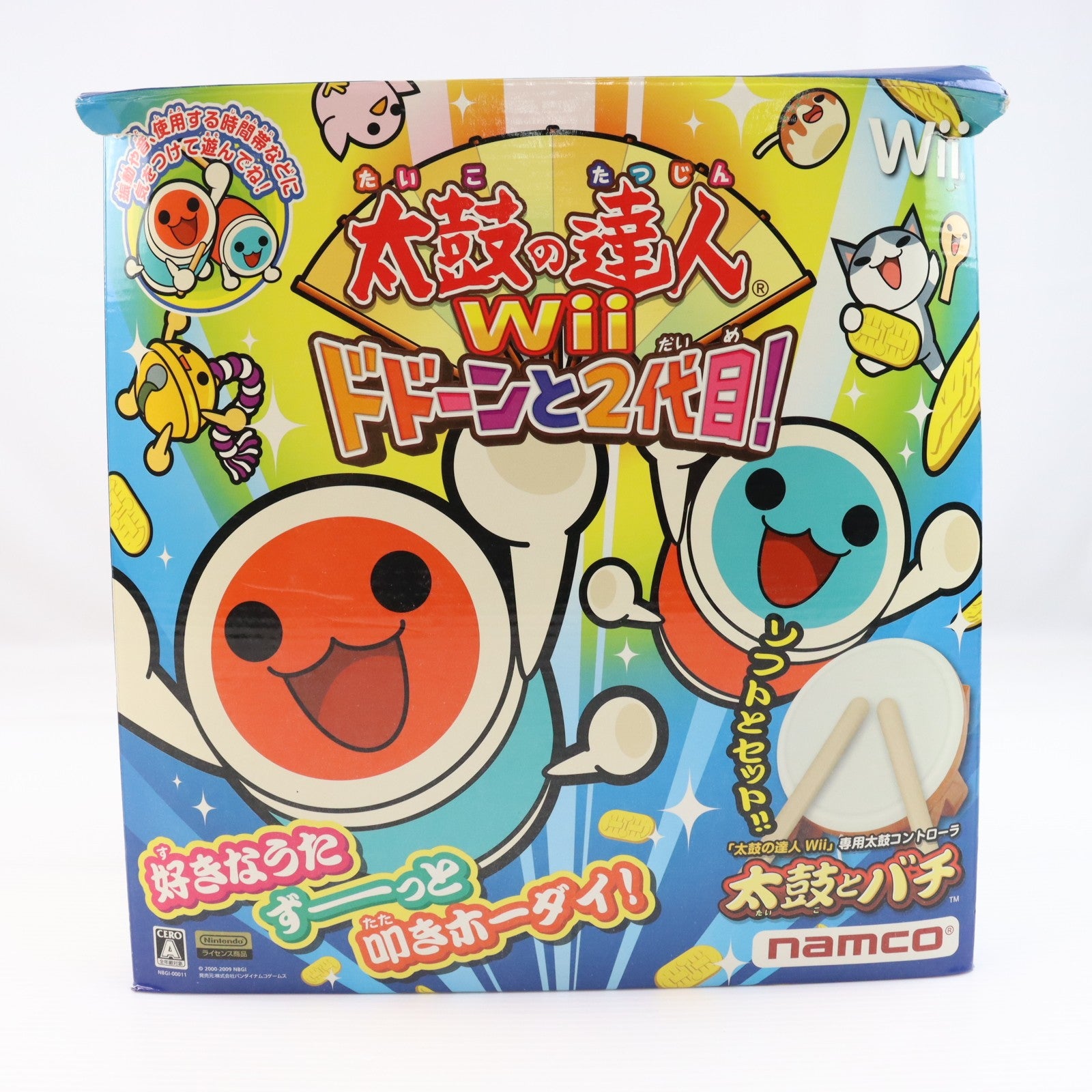 【中古即納】[ACC][Wii] 太鼓とバチ 太鼓の達人Wii/Wii U専用太鼓コントローラ バンダイナムコエンターテインメント(RVL-A-TC)(20081211)