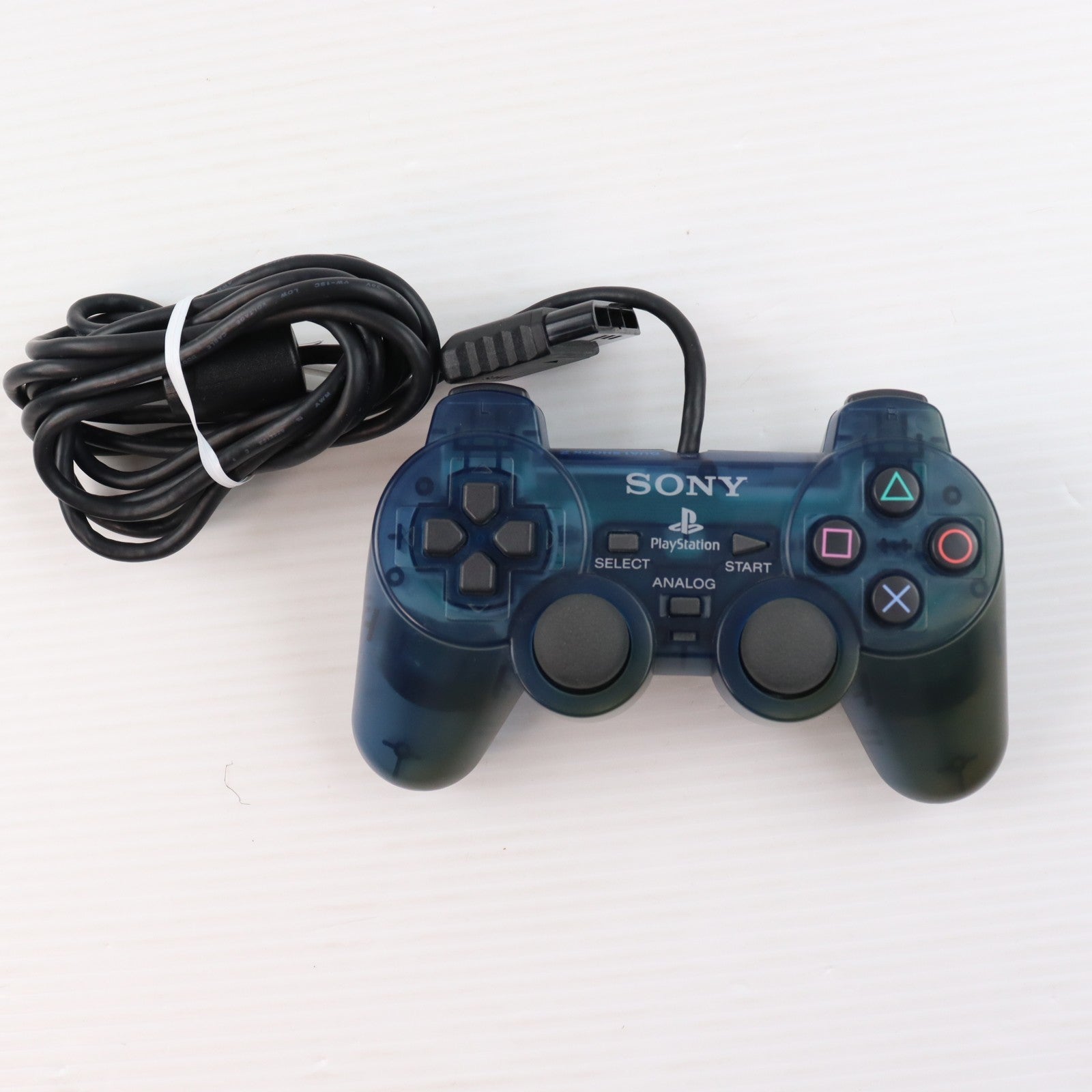 【中古即納】[ACC][PS2] アナログコントローラ DUALSHOCK2(デュアルショック2) オーシャン・ブルー SCE(SCPH-10010L)(20020718)