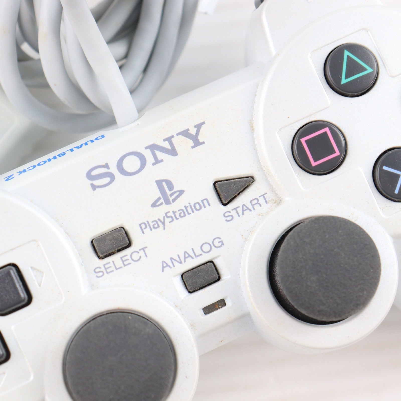 【中古即納】[ACC][PS2] アナログコントローラ デュアルショック2(DUALSHOCK2) パール・ホワイト(PS2用) SCE(SCPH-10010PW)(20040715)