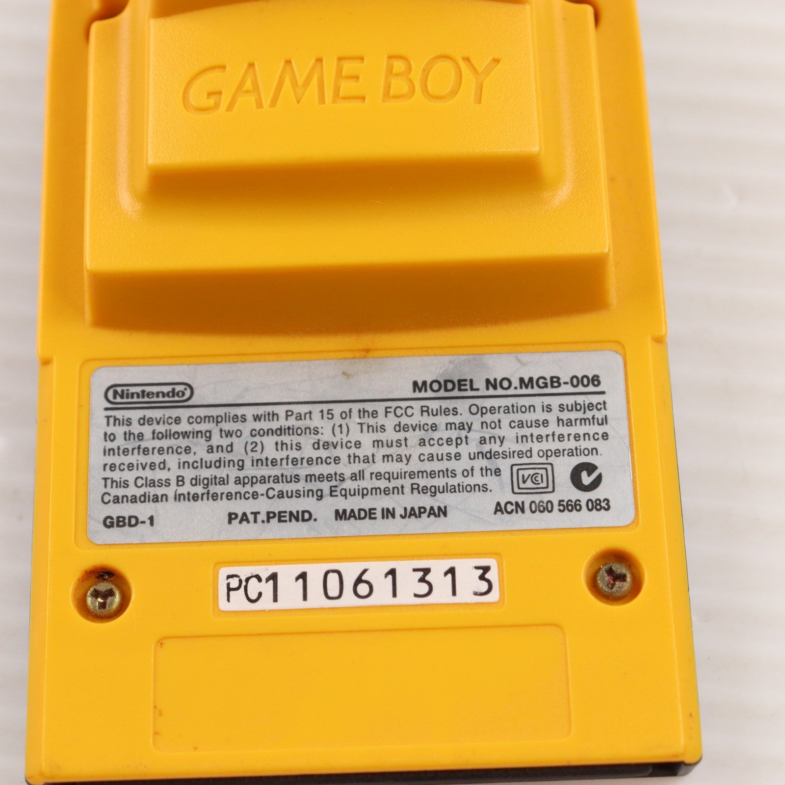 【中古即納】[ACC][GB] ポケットカメラ PocketCamera イエロー 任天堂(MGB-006)(19980221)