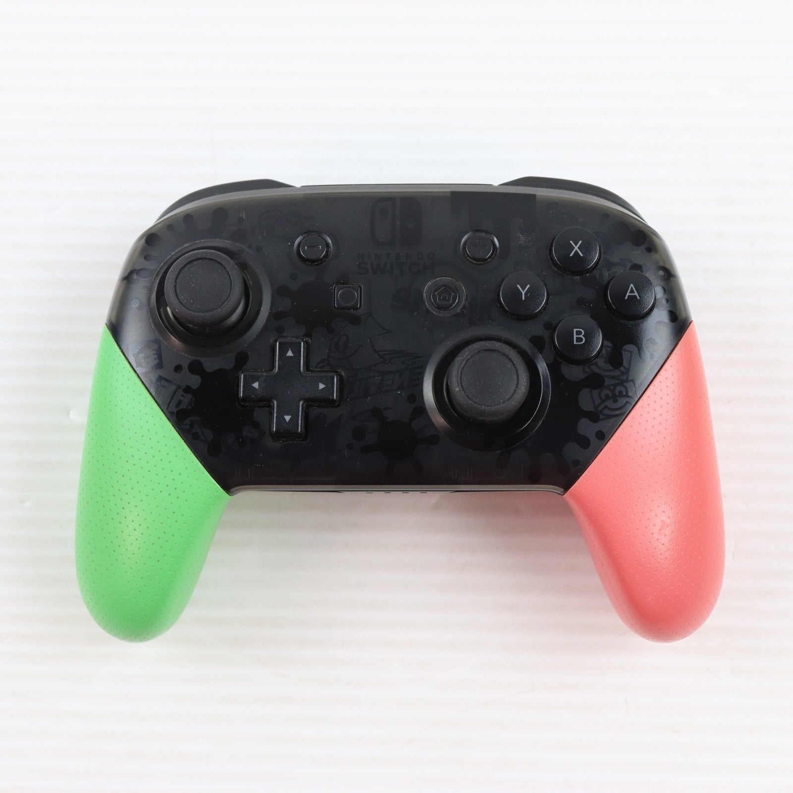 【中古即納】[ACC][Switch] (USB充電ケーブル無し) Nintendo Switch Proコントローラー(ニンテンドースイッチ プロコントローラー) スプラトゥーン2エディション 任天堂(HAC-A-FSSKB)(20170721)