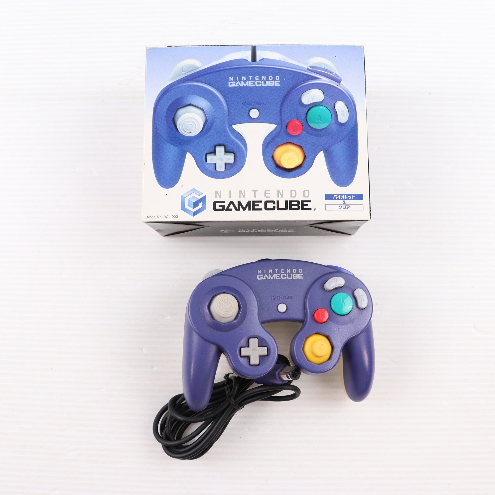 【中古即納】[ACC][GC] ニンテンドー ゲームキューブ コントローラ バイオレット&クリア 任天堂(DOL-003)(20011121)
