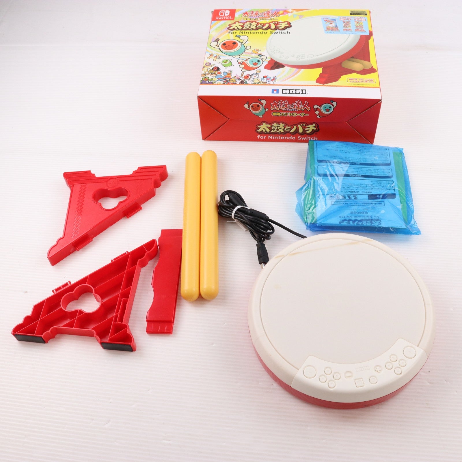 【中古即納】[ACC][Switch] 太鼓の達人専用コントローラー 太鼓とバチ for Nintendo Switch(ニンテンドースイッチ) HORI(NSW-079)(20180719)