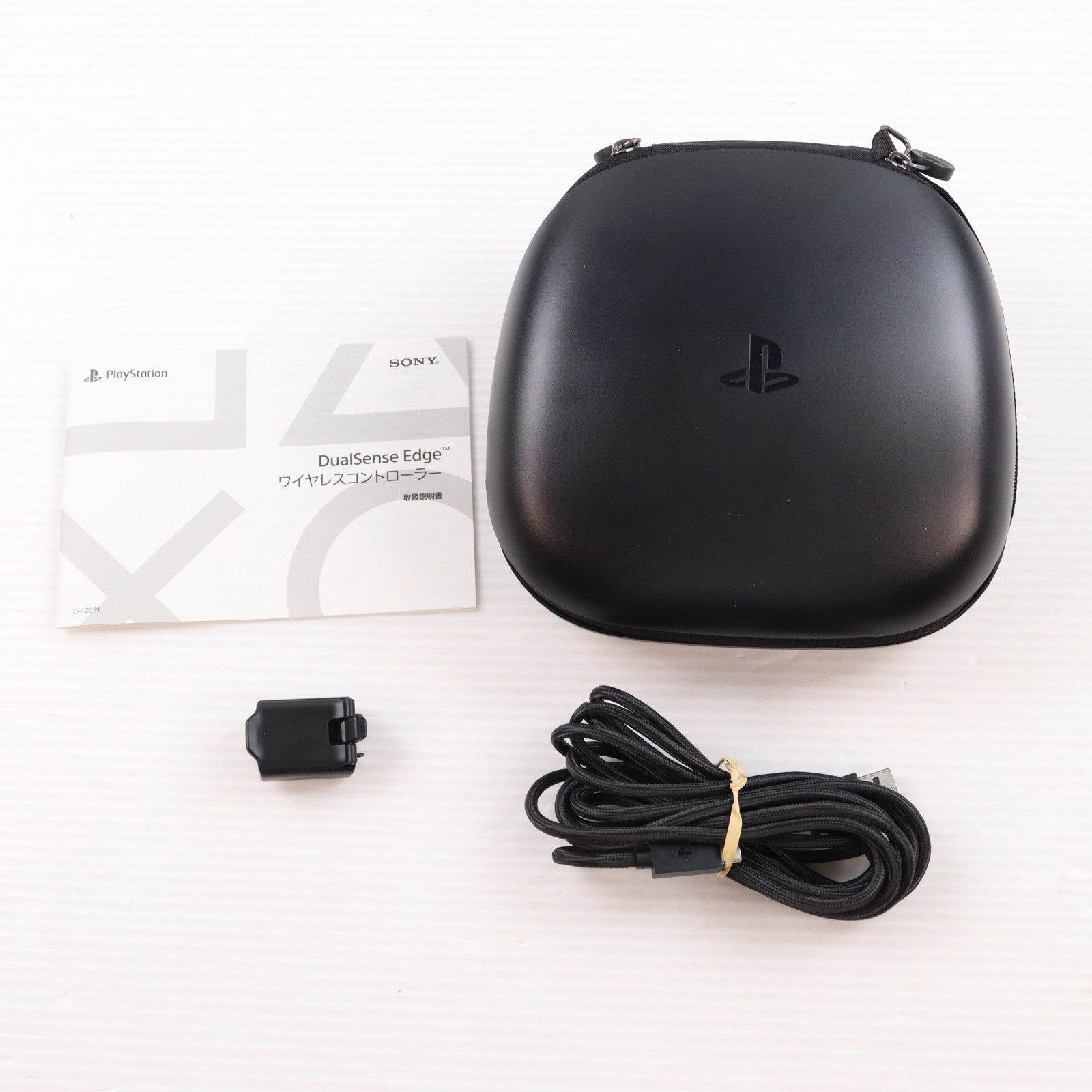 【中古即納】[ACC][PS5] DualSense Edge(デュアルセンス エッジ) ワイヤレスコントローラー ミッドナイト ブラック SIE(CFI-ZCP1J01)(20250220)