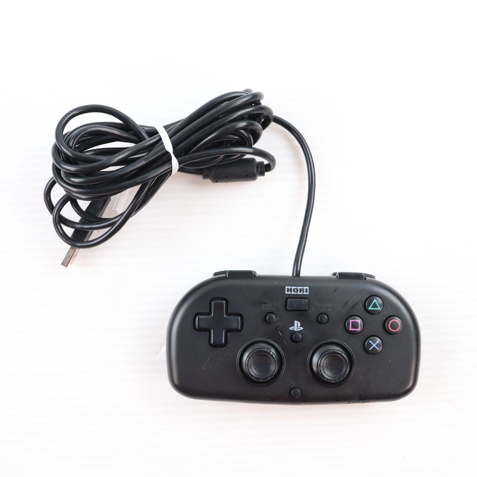 【中古即納】[ACC][PS4] ワイヤードコントローラーライト for PlayStation4 ブラック ソニーライセンス商品 HORI(PS4-099)(20171201)
