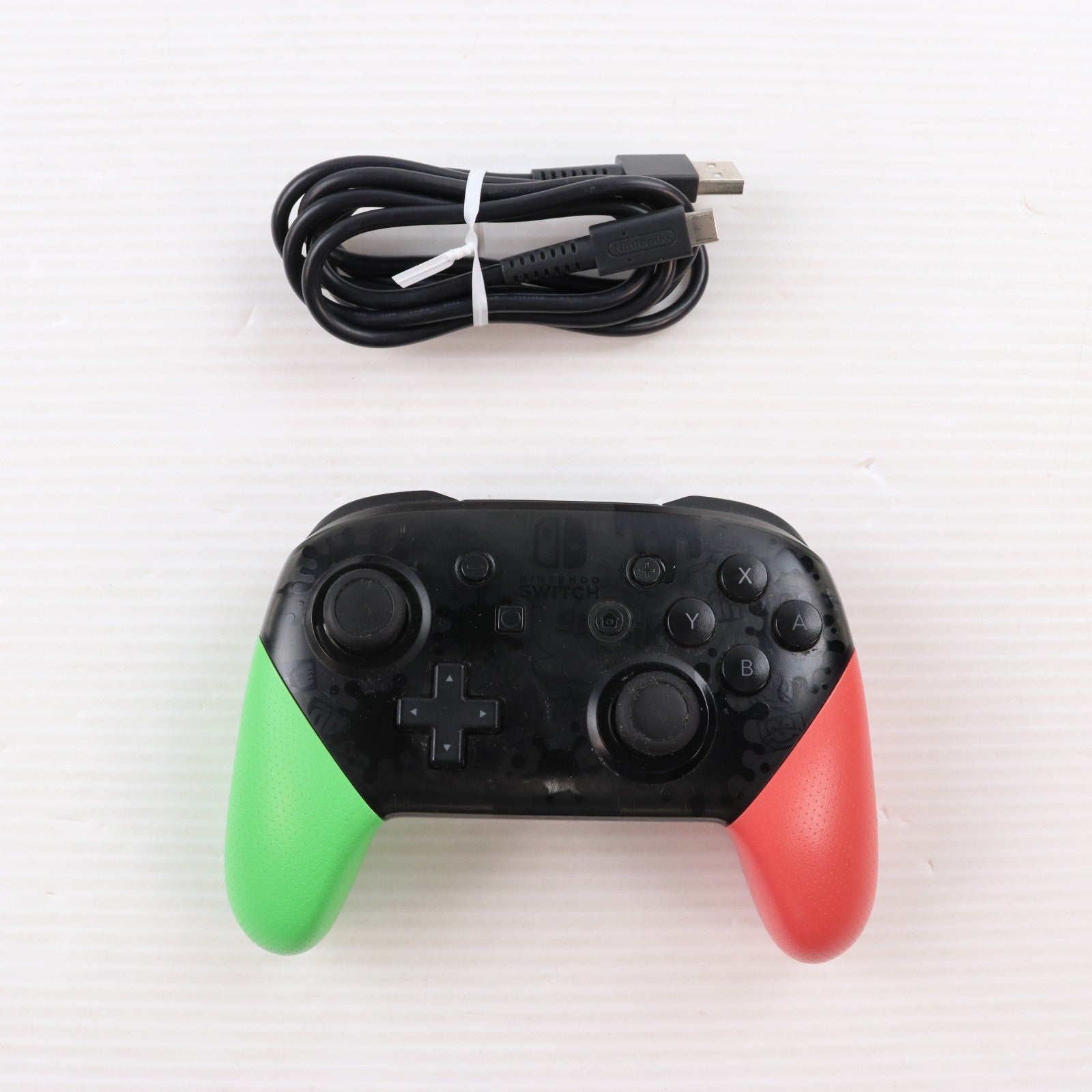 【中古即納】[ACC][Switch] Nintendo Switch Proコントローラー(ニンテンドースイッチ プロコントローラー) スプラトゥーン2エディション 任天堂(HAC-A-FSSKB)(20170721)