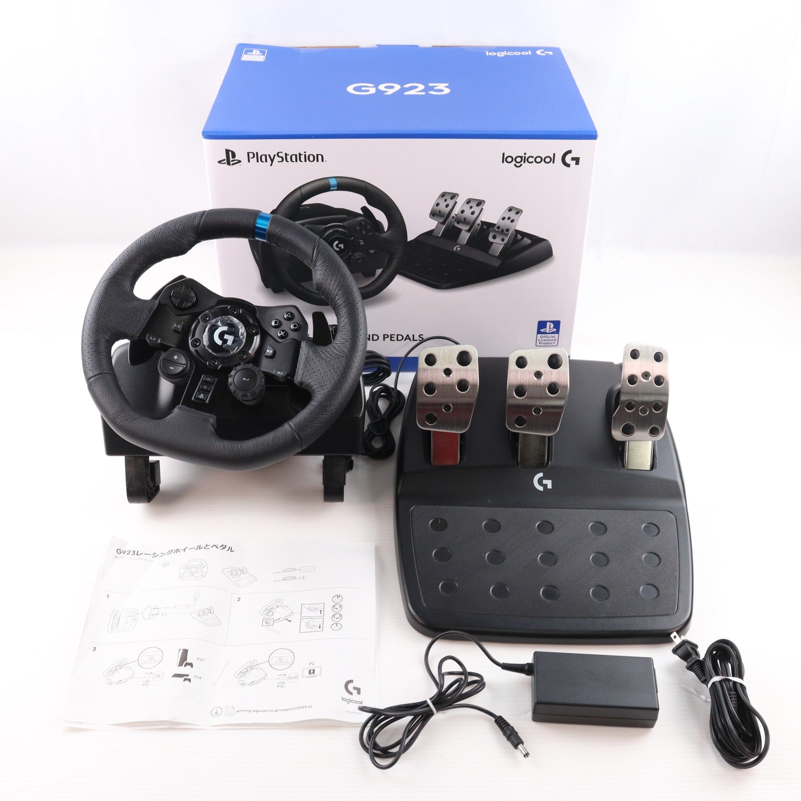 【中古即納】[ACC][PS5] Amazon.co.jp限定 G923d Racing Wheel & Pedal(G923d レーシングホイール&ペダル) ソニーライセンス商品 Logicool(ロジクール)(G923d)(20220930)
