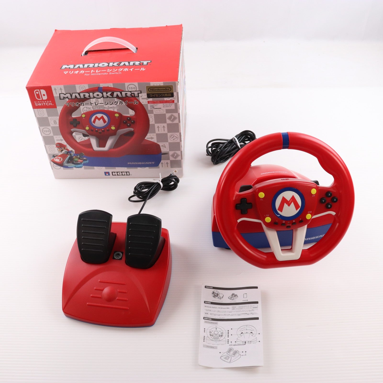 【中古即納】[ACC][Switch] マリオカートレーシングホイール for Nintendo Switch(ニンテンドースイッチ) 任天堂ライセンス商品 HORI(NSW-204)(20191130)