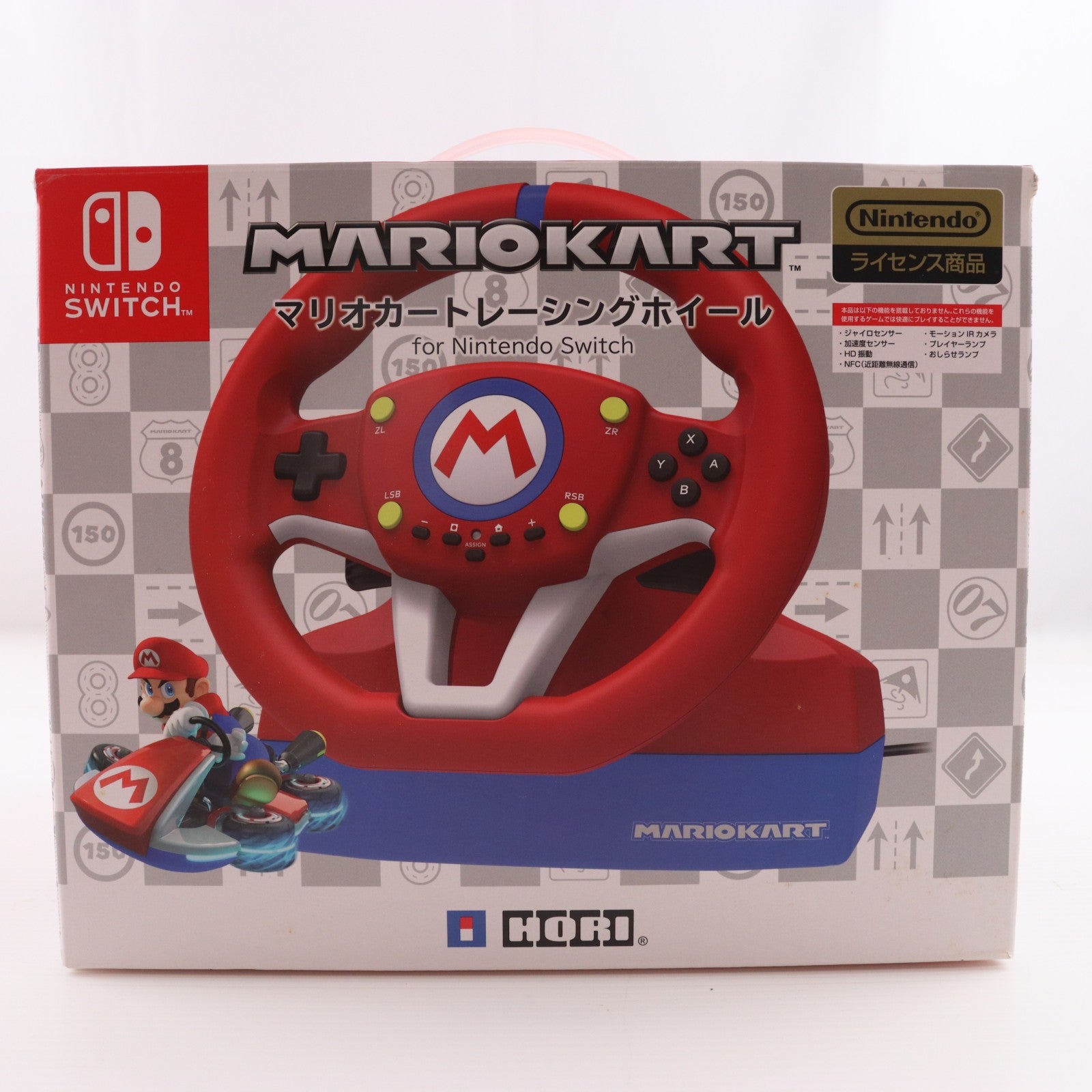 【中古即納】[ACC][Switch] マリオカートレーシングホイール for Nintendo Switch(ニンテンドースイッチ) 任天堂ライセンス商品 HORI(NSW-204)(20191130)