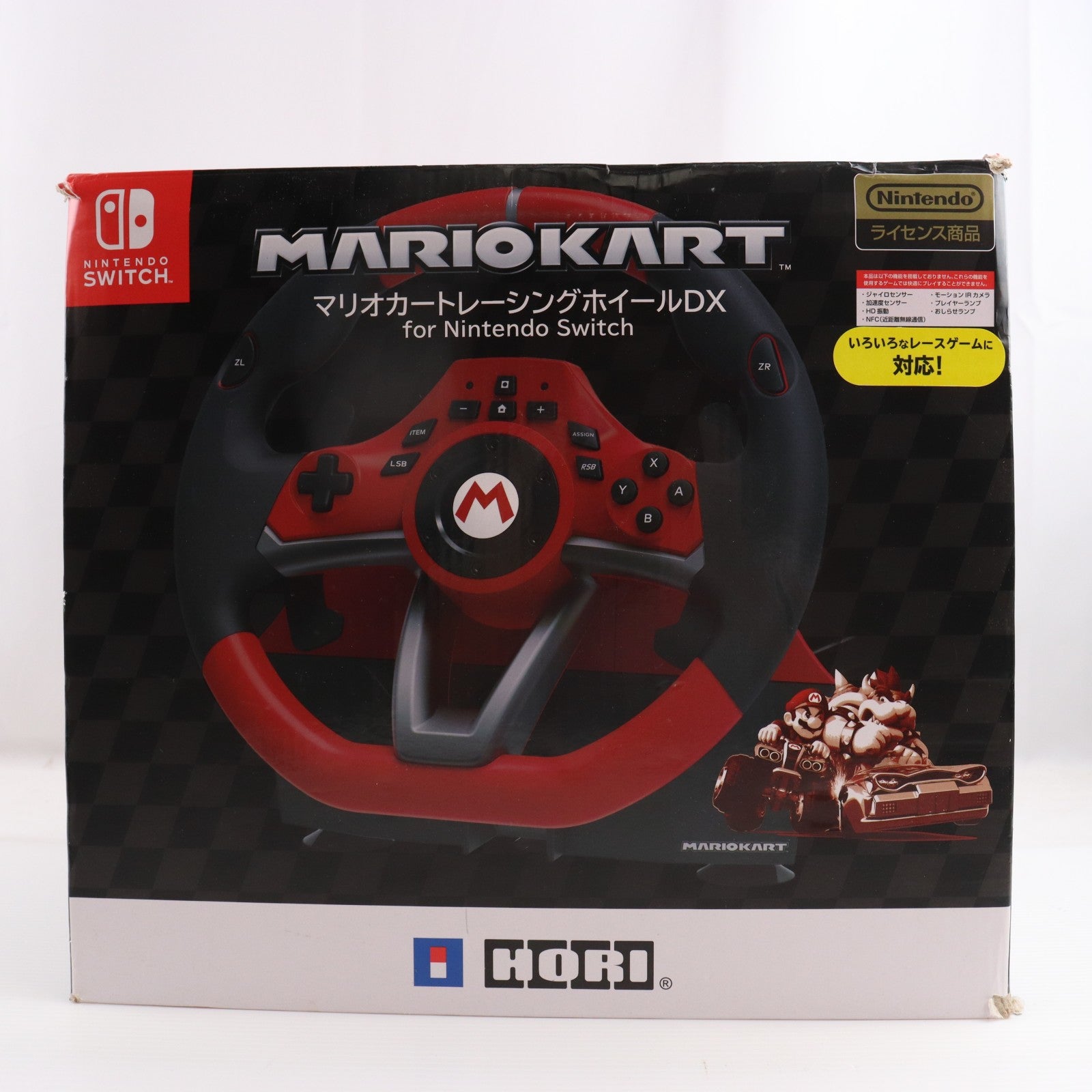 【中古即納】[ACC][Switch] マリオカートレーシングホイール DX for Nintendo Switch(ニンテンドースイッチライト 任天堂ライセンス商品 HORI(NSW-228)(20191101)
