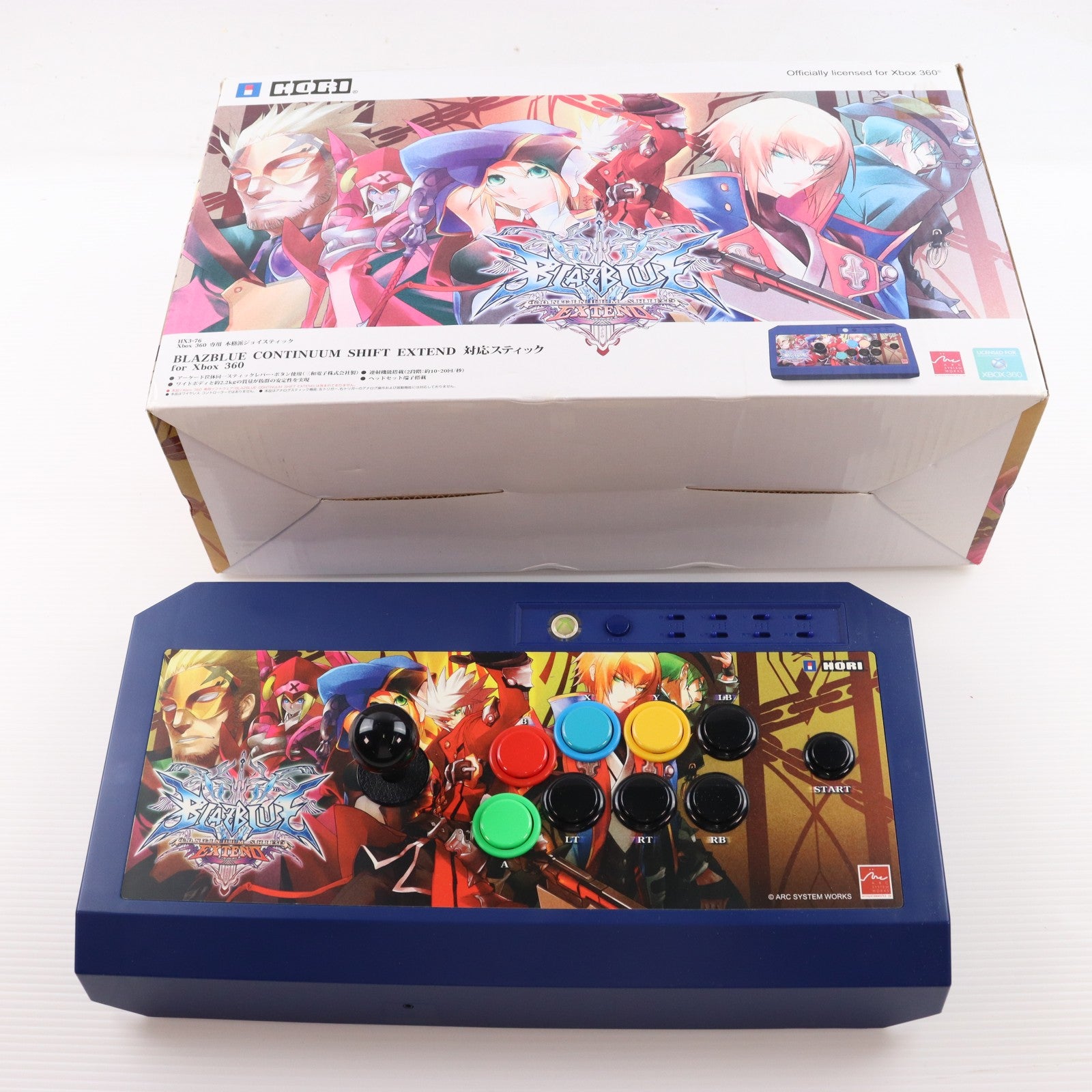【中古即納】[ACC][Xbox360] BLAZBLUE CONTINUUM SHIFT EXTEND(ブレイブルー コンティニュアムシフト エクステンド) 対応スティック for Xbox360 マイクロソフトライセンス商品 HORI(HX3-76)(20111217)