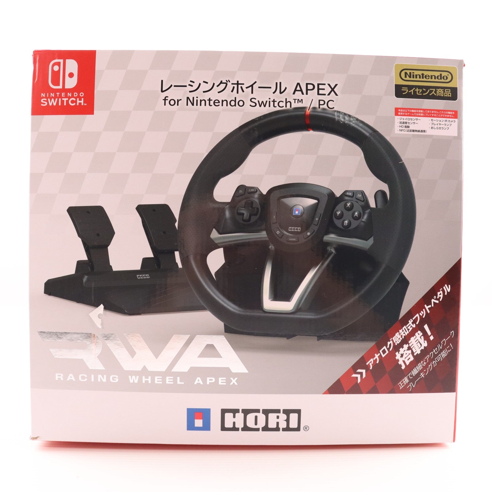 【中古即納】[ACC][Switch] レーシングホイール APEX for Nintendo Switch(ニンテンドースイッチ)/PC 任天堂ライセンス商品 HORI(NSW-429)(20230531)
