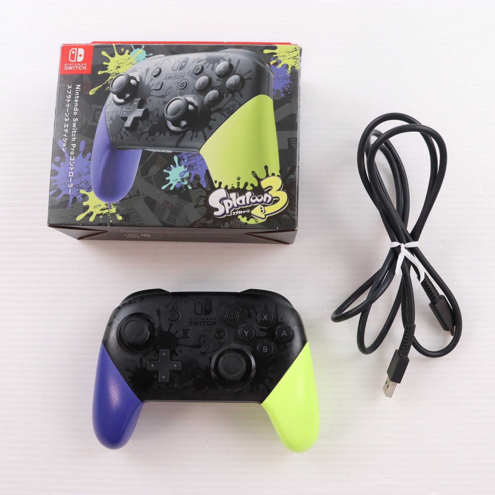 【中古即納】[ACC][Switch] Nintendo Switch Proコントローラー(ニンテンドースイッチ プロコントローラー) スプラトゥーン3エディション 任天堂(HAC-A-FSSKT)(20220826)