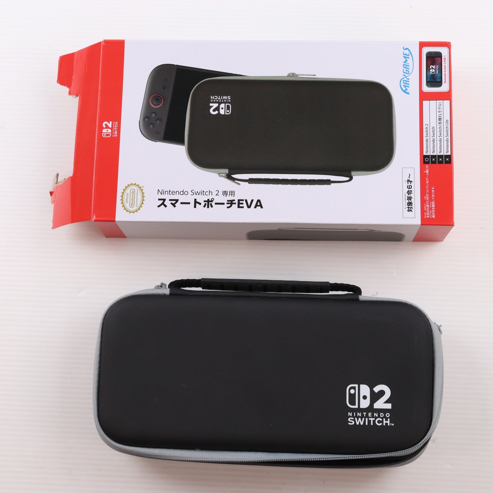 【中古即納】[ACC][Switch2] Nintendo Switch 2専用(ニンテンドースイッチ2専用) スマートポーチEVA ブラック×グレー 任天堂ライセンス商品 マックスゲームズ(BEEP-01BG)(20250605)