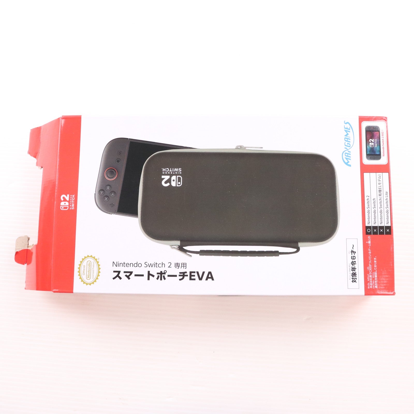 【中古即納】[ACC][Switch2] Nintendo Switch 2専用(ニンテンドースイッチ2専用) スマートポーチEVA ブラック×グレー 任天堂ライセンス商品 マックスゲームズ(BEEP-01BG)(20250605)