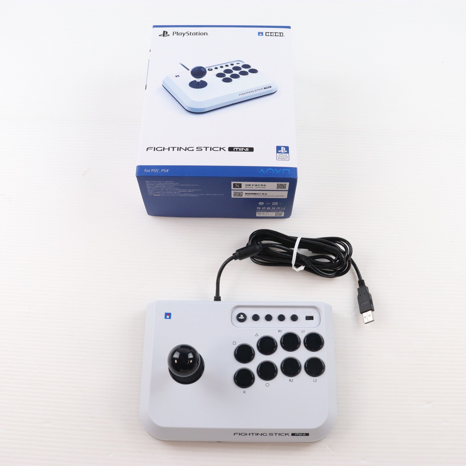 【中古即納】[ACC][PS5] (再販) ファイティングスティック mini(ミニ) for PlayStation5/PlayStation4/Windows PC ソニーライセンス商品 HORI(SPF-038)(20240612)