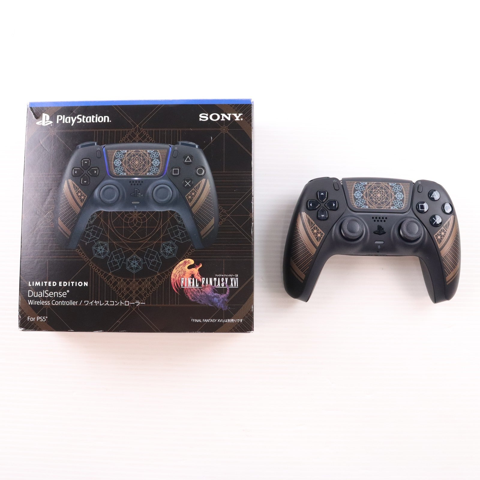 【中古即納】[ACC][PS5] DualSense(デュアルセンス) ワイヤレスコントローラー FINAL FANTASY XVI(ファイナルファンタジー16/FF16) リミテッドエディション SIE(CFIJ-15500)(20230622)