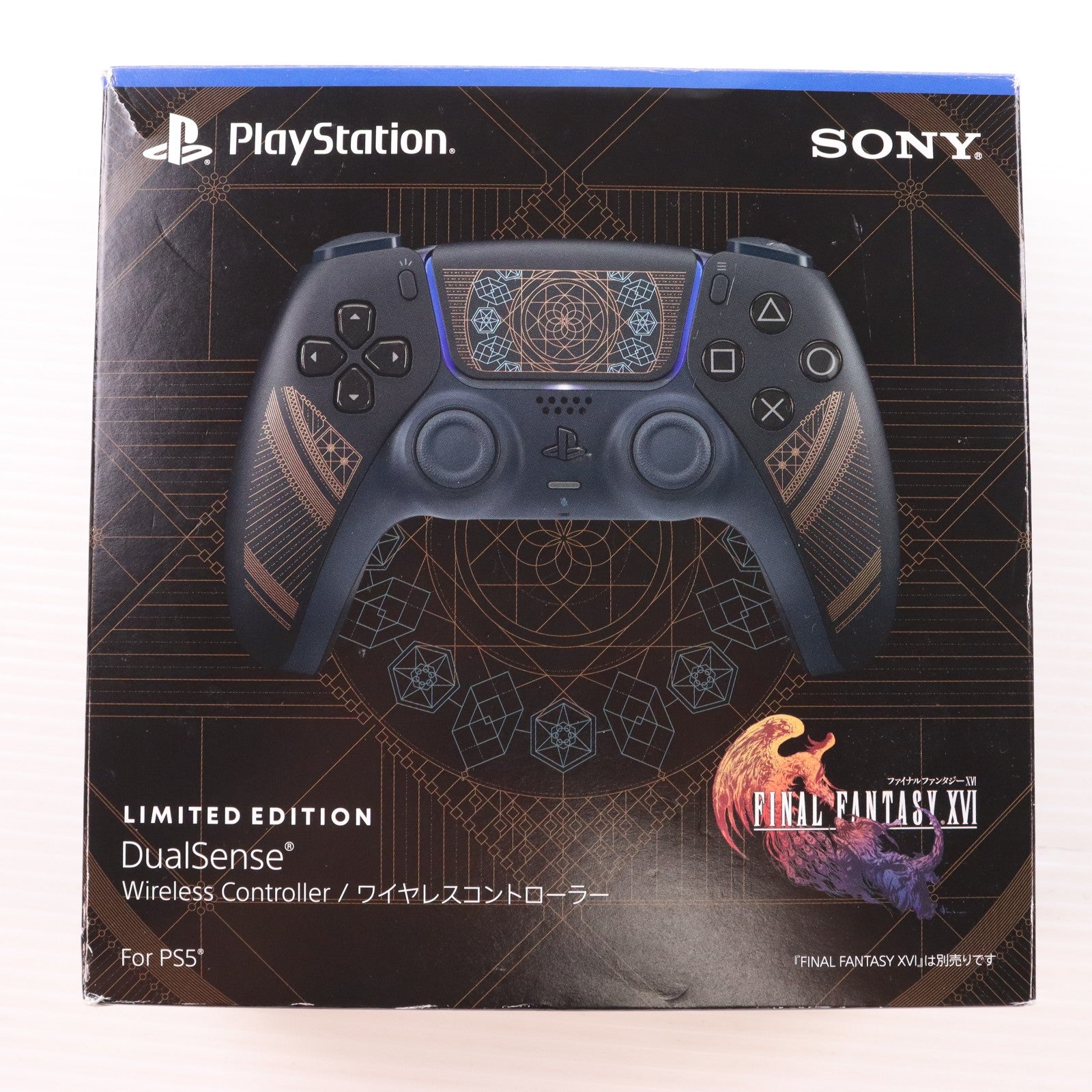 【中古即納】[ACC][PS5] DualSense(デュアルセンス) ワイヤレスコントローラー FINAL FANTASY XVI(ファイナルファンタジー16/FF16) リミテッドエディション SIE(CFIJ-15500)(20230622)