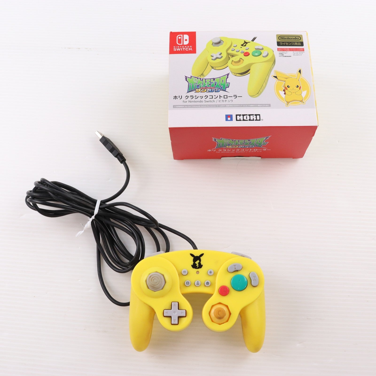 【中古即納】[ACC][Switch] ホリ ワイヤレスクラシックコントローラー for Nintendo Switch(ニンテンドースイッチ) ピカチュウ 任天堂ライセンス商品 HORI(NSW-275)(20210430)