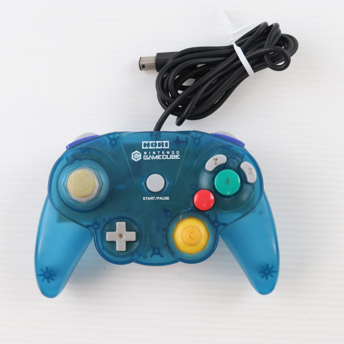 【中古即納】[ACC][GC] ゲームキューブ用コントローラ ホリパッドキューブ クリアブルー 任天堂ライセンス商品 HORI(HGC-06)(20021231)