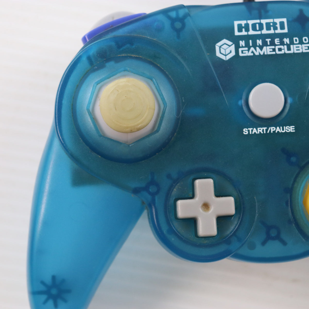 【中古即納】[ACC][GC] ゲームキューブ用コントローラ ホリパッドキューブ クリアブルー 任天堂ライセンス商品 HORI(HGC-06)(20021231)