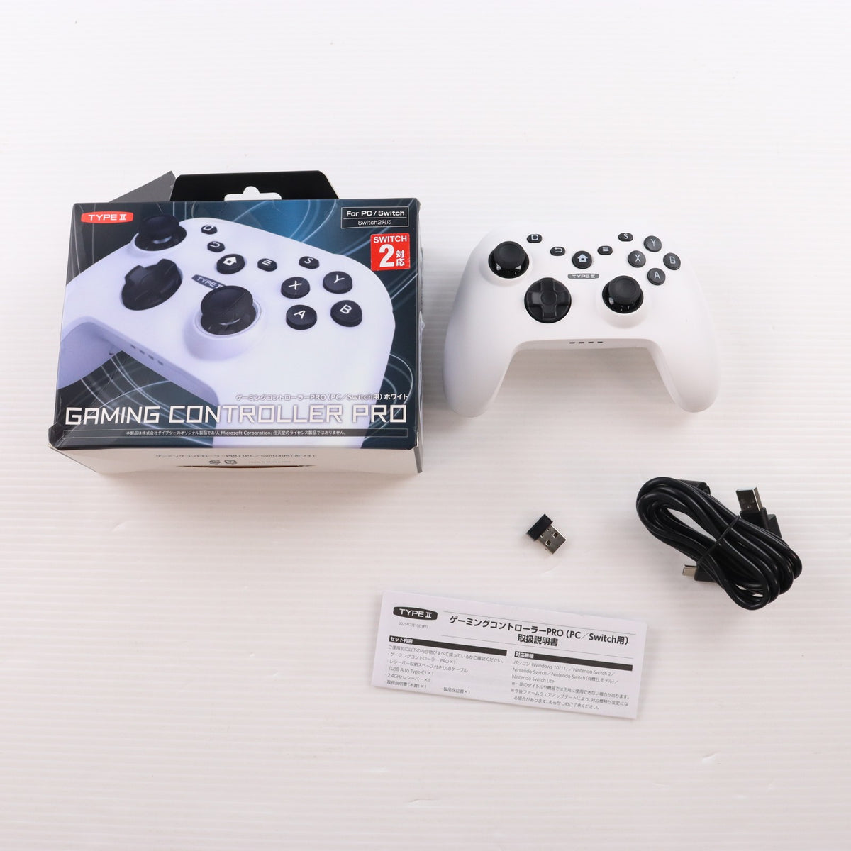 【中古即納】[ACC][Switch] ゲーミングコントローラーPRO(プロ) (PC/Switch用)(PC/スイッチ用) ホワイト タイプツー(T2-GCPWL-WH)(2025年5月)