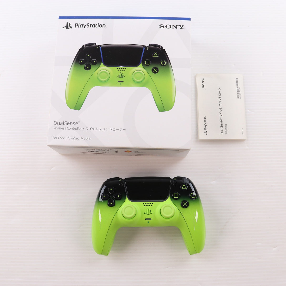 【中古即納】[ACC][PS5] DualSense(デュアルセンス) ワイヤレスコントローラー リミックス グリーン SIE(CFI-ZCT2J14)(20260312)