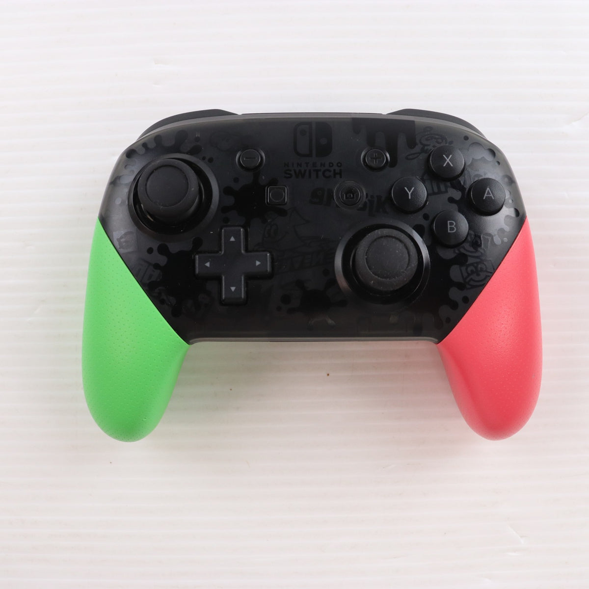 【中古即納】[ACC][Switch] (USB充電ケーブル無し) Nintendo Switch Proコントローラー(ニンテンドースイッチ プロコントローラー) スプラトゥーン2エディション 任天堂(HAC-A-FSSKB)(20170721)