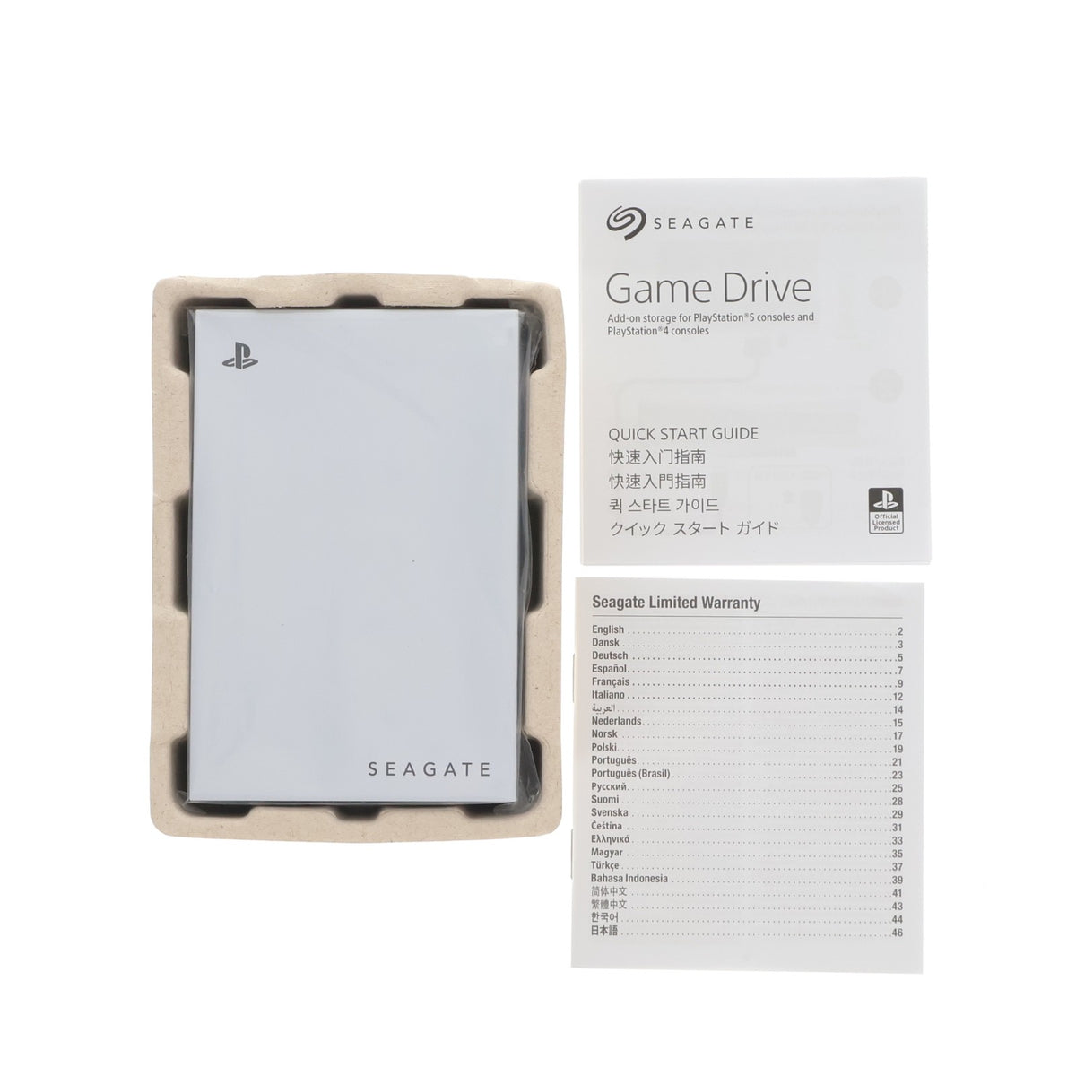 【中古即納】[ACC][PS5] SEAGATE ゲームドライブ PS5用 外付けHDD 5TB ホワイト ソニーライセンス商品 SEAGATE(STLV5000300)(20240228)