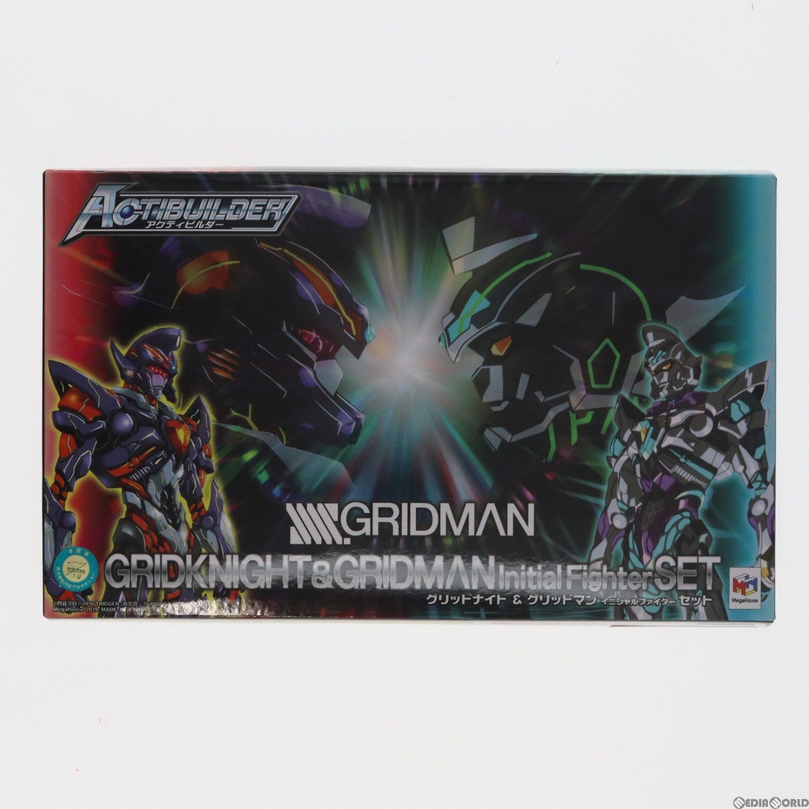 【中古即納】[FIG] Actibuilder グリッドナイト&グリッドマン(Initial fighter) セット SSSS.GRIDMAN(グリッドマン) 完成品 可動フィギュア メガトレショップ&オンラインショップ限定 メガハウス(20191031)