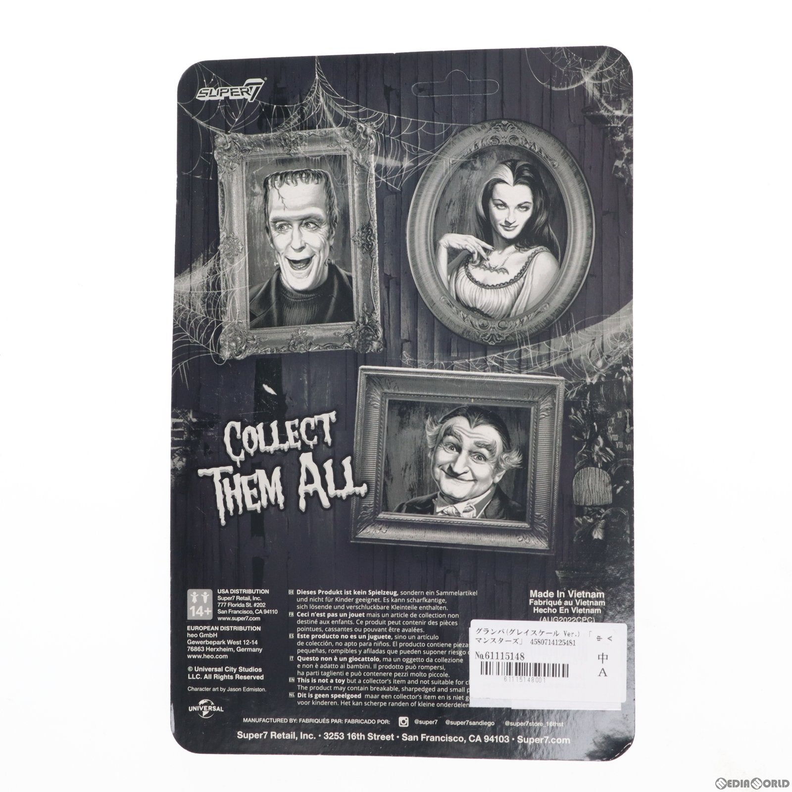 【中古即納】[FIG] リ・アクション グランパ(グレイスケール Ver.) マンスターズ 完成品 アクションフィギュア スーパー7/豆魚雷(20230219)