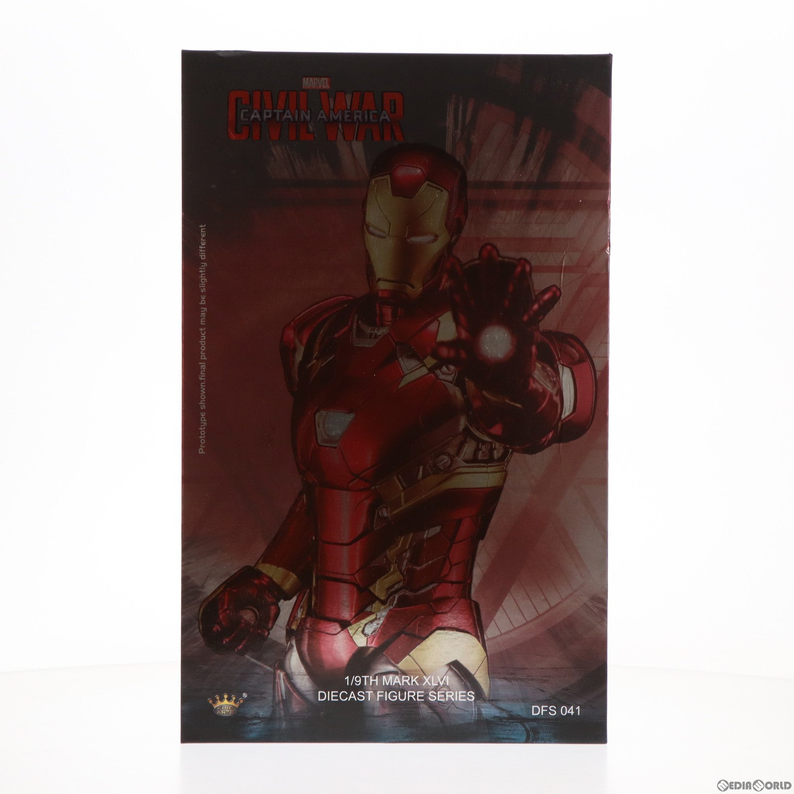 【中古即納】[FIG] 1/9 ダイキャスト フィギュア シリーズ シビル・ウォー/キャプテン・アメリカ アイアンマン Mark46 完成品 フィギュア(海外版) (DFS041) キングアーツ(20170228)