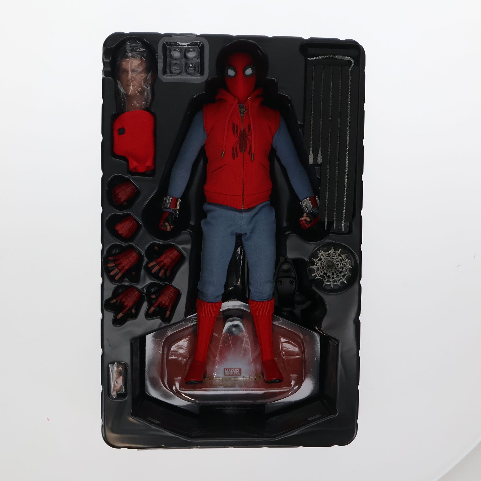 【中古即納】[FIG] ムービー・マスターピース スパイダーマン(ホームメイド・スーツ版) スパイダーマン:ホームカミング 1/6 完成品 可動フィギュア(MM#414) ホットトイズ(20180127)