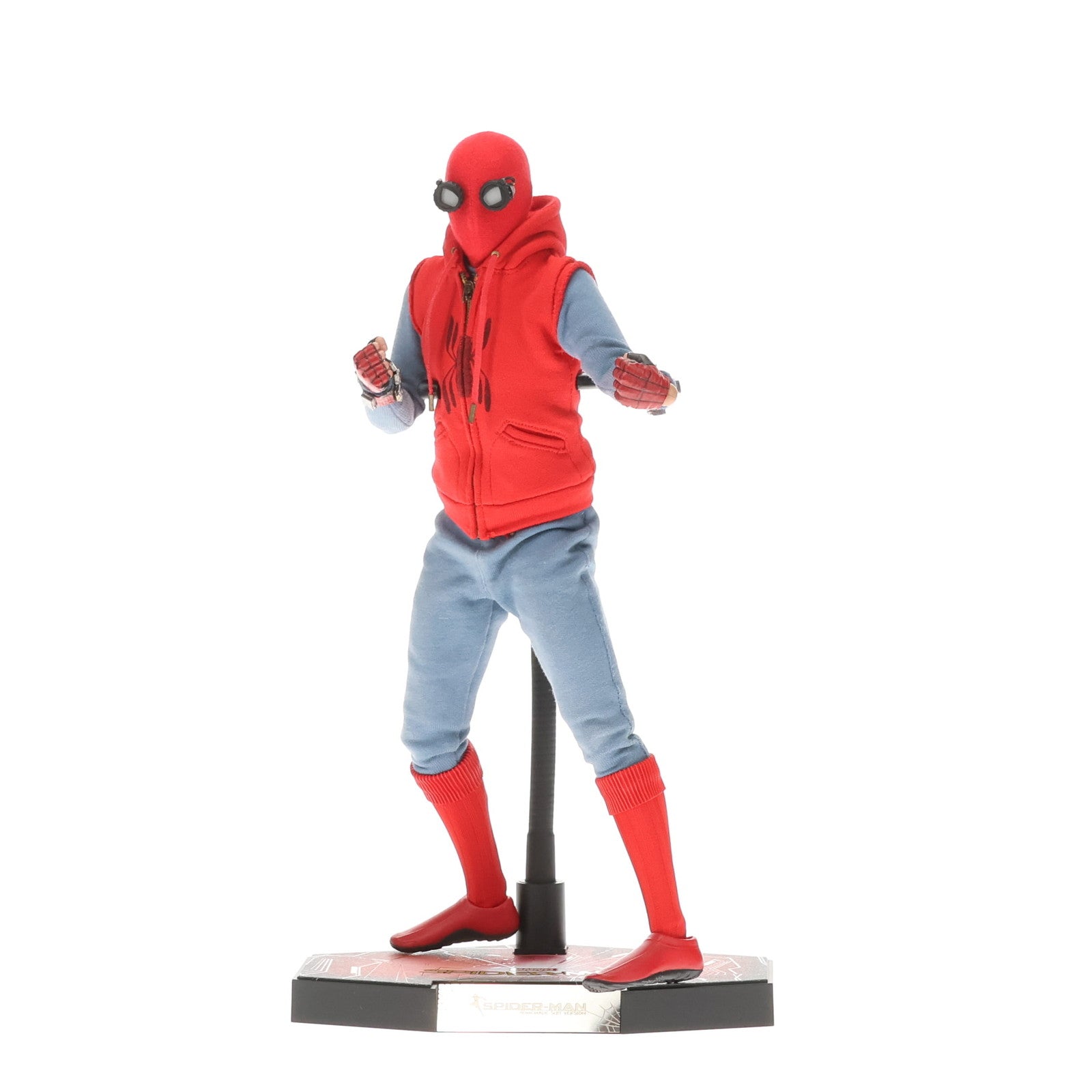 【中古即納】[FIG] ムービー・マスターピース スパイダーマン(ホームメイド・スーツ版) スパイダーマン:ホームカミング 1/6 完成品 可動フィギュア(MM#414) ホットトイズ(20180127)