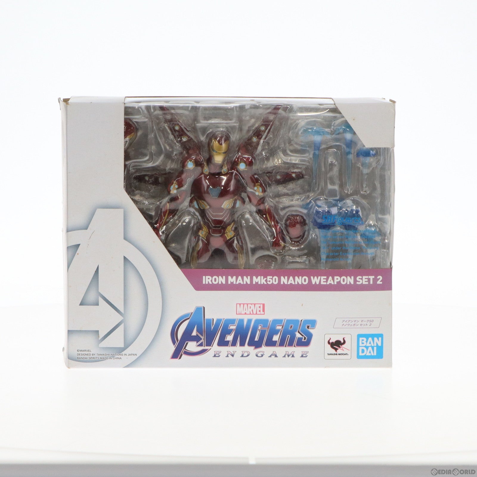 【中古即納】[FIG] S.H.Figuarts(フィギュアーツ) アイアンマン マーク50 ナノウェポンセット2(アベンジャーズ/エンドゲーム) 完成品 可動フィギュア バンダイスピリッツ(20190525)
