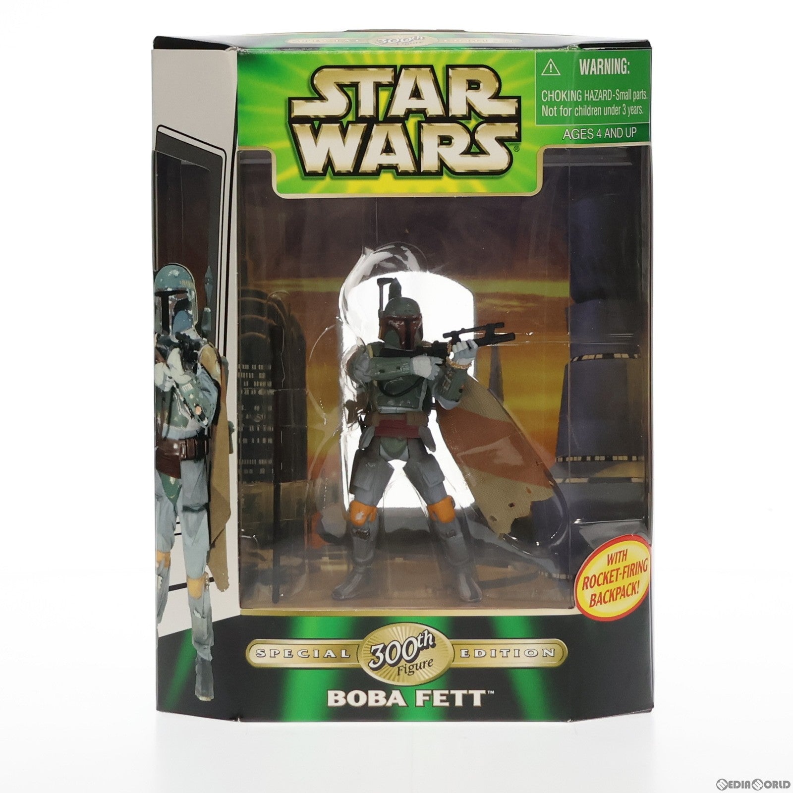 【中古即納】[FIG] スター・ウォーズ パワー・オブ・ザ・ジェダイ ベーシックフィギュア ボバ・フェット 300体記念バージョン STAR WARS 完成品 可動フィギュア(84566) トミー(20001231)