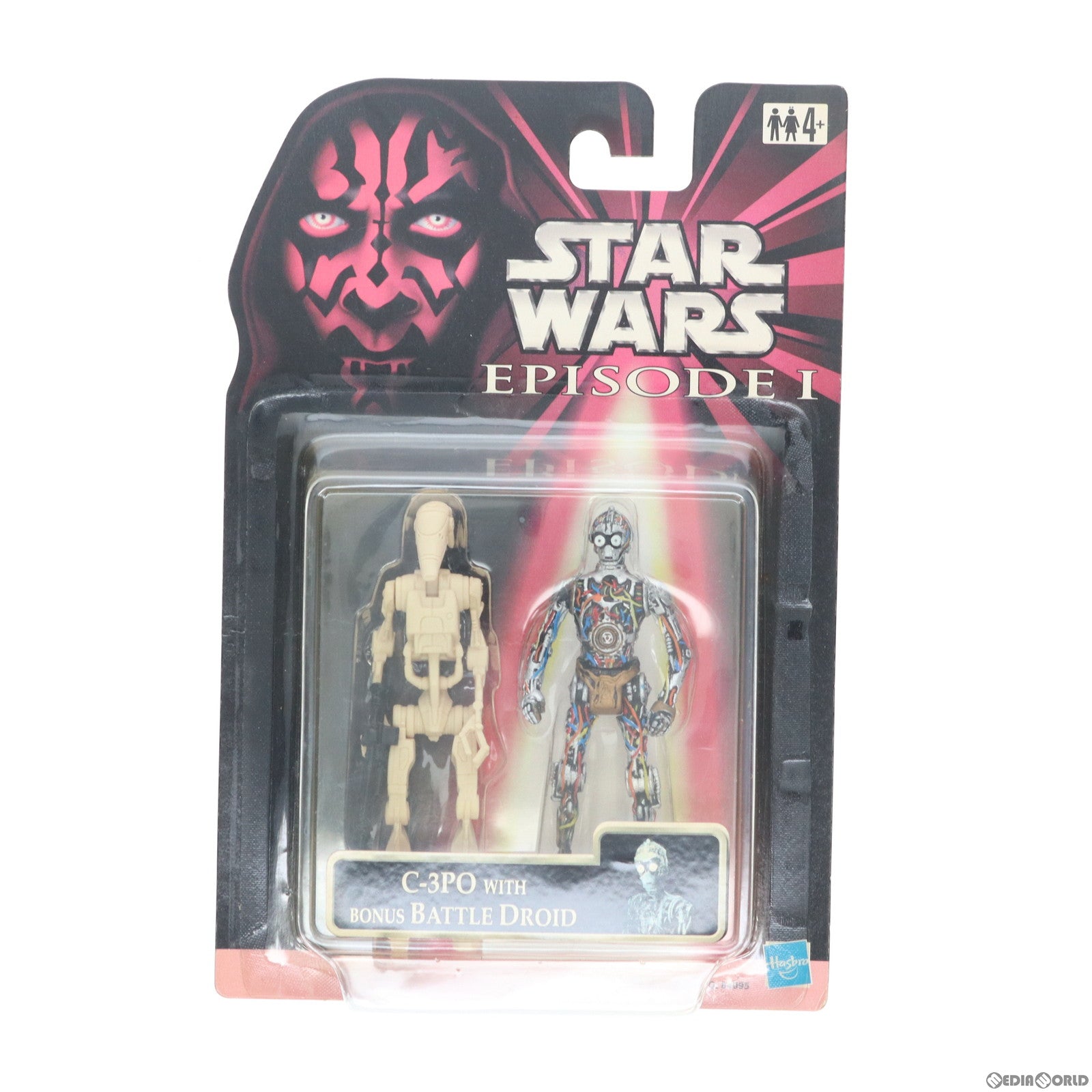 【中古即納】[FIG] スター・ウォーズ ベーシックフィギュア C-3PO with バトル・ドロイド STAR WARS エピソード1/ファントム・メナス 完成品 可動フィギュア ハズブロ/トミー(19991231)